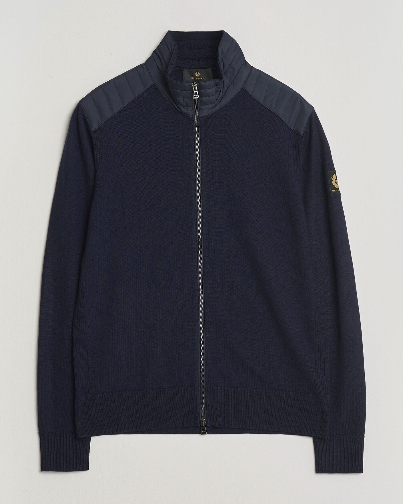 Herre | Gensere | Belstaff | Kelby Knitted Full Zip Dark Ink