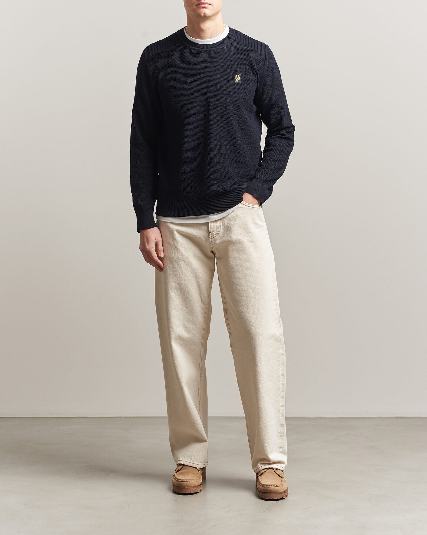 Herre | Gensere | Belstaff | Coast Knitted Crew Neck Dark Ink