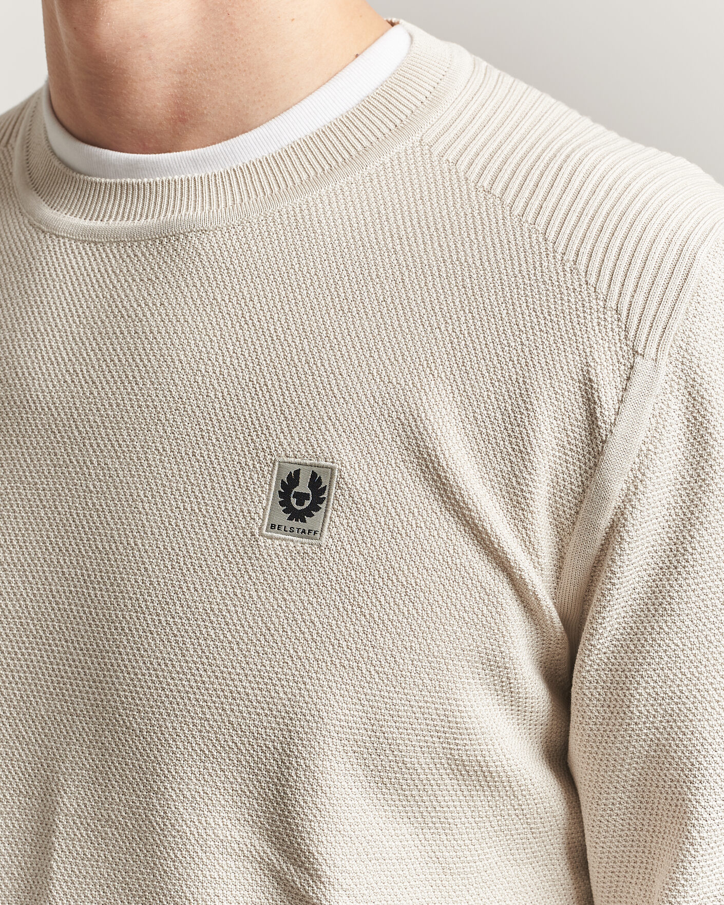 Herre | Gensere | Belstaff | Coast Knitted Crew Neck Silver Birch