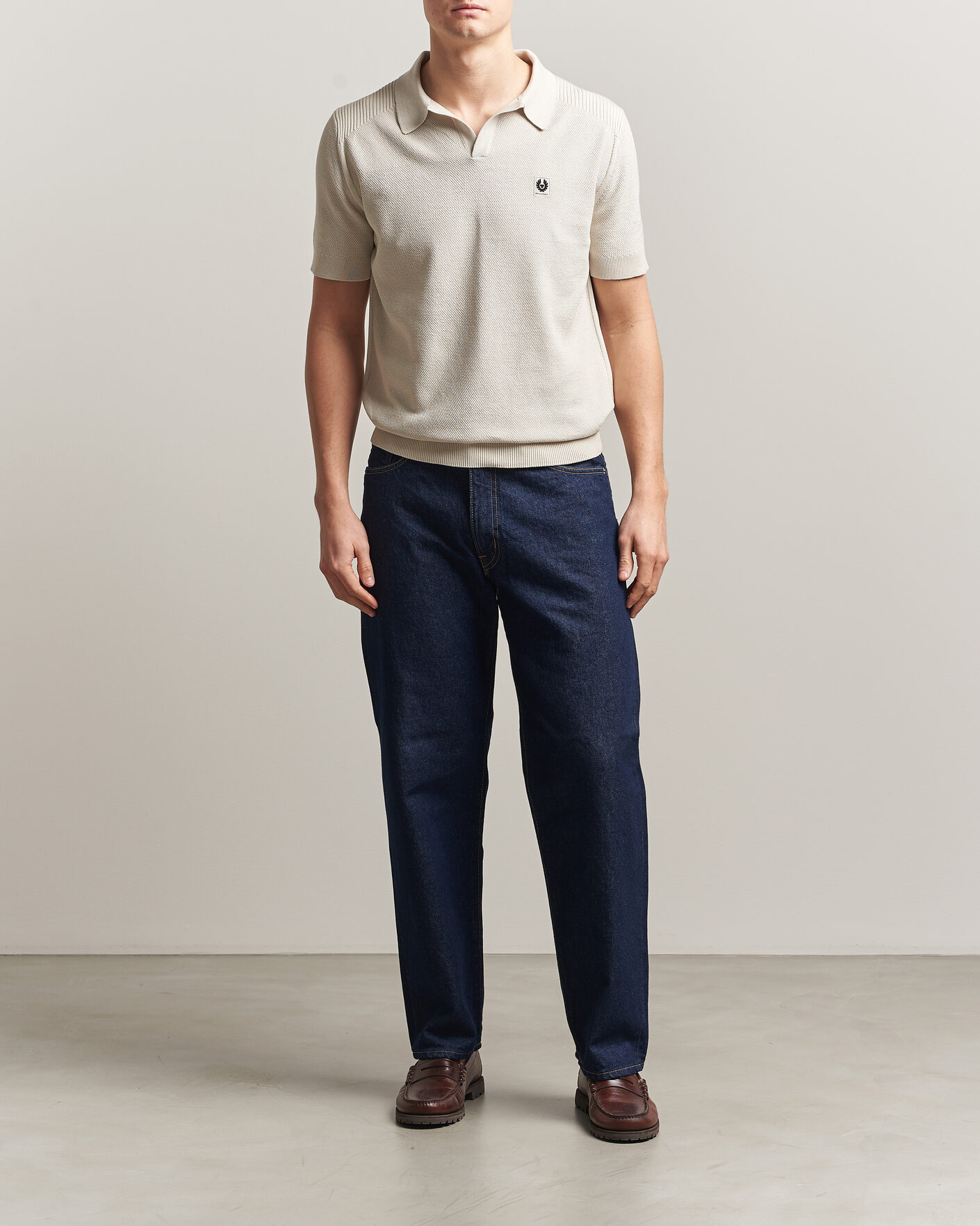 Herre | Pikéer | Belstaff | Coast Knitted Polo Silver Birch