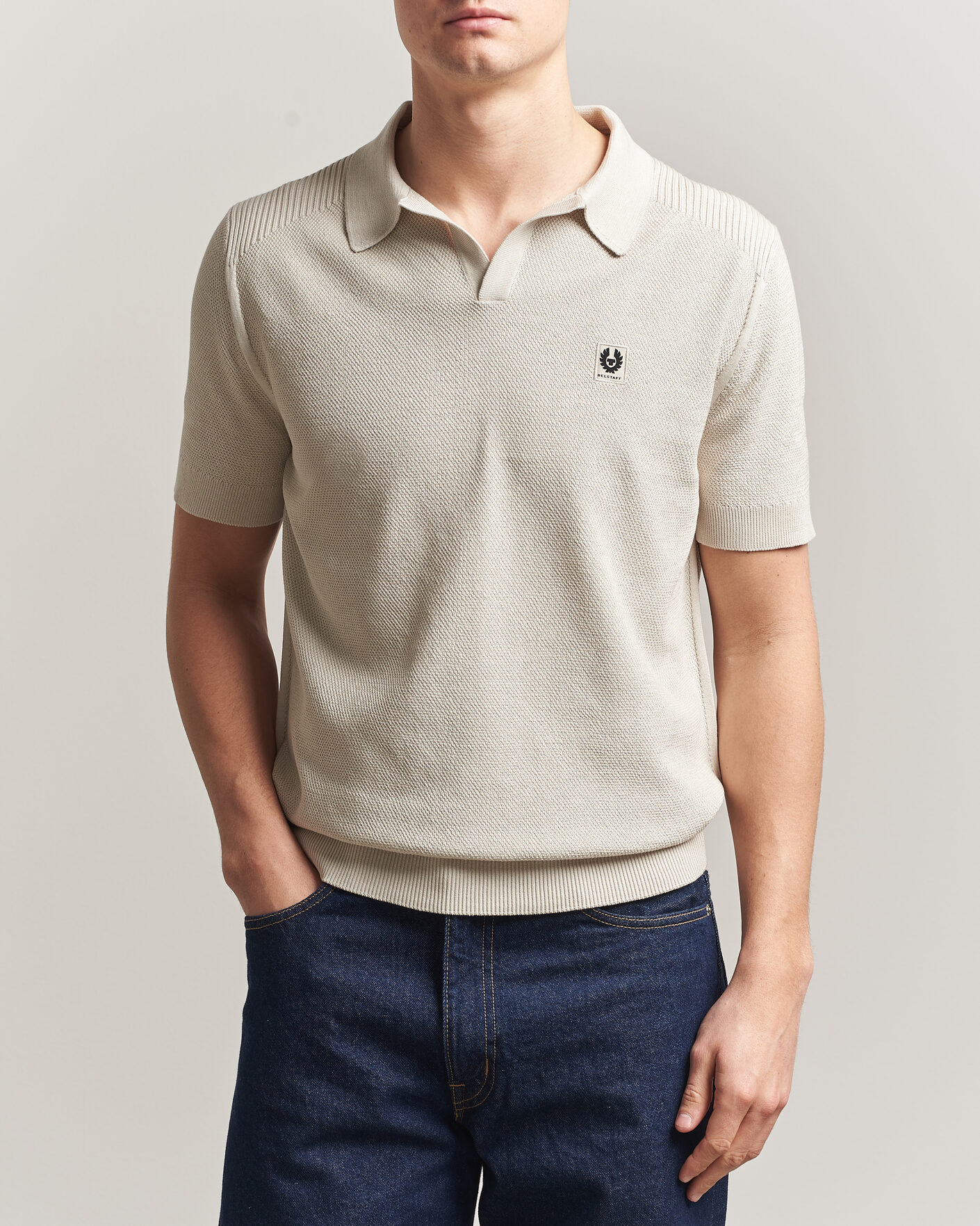 Herre | Pikéer | Belstaff | Coast Knitted Polo Silver Birch
