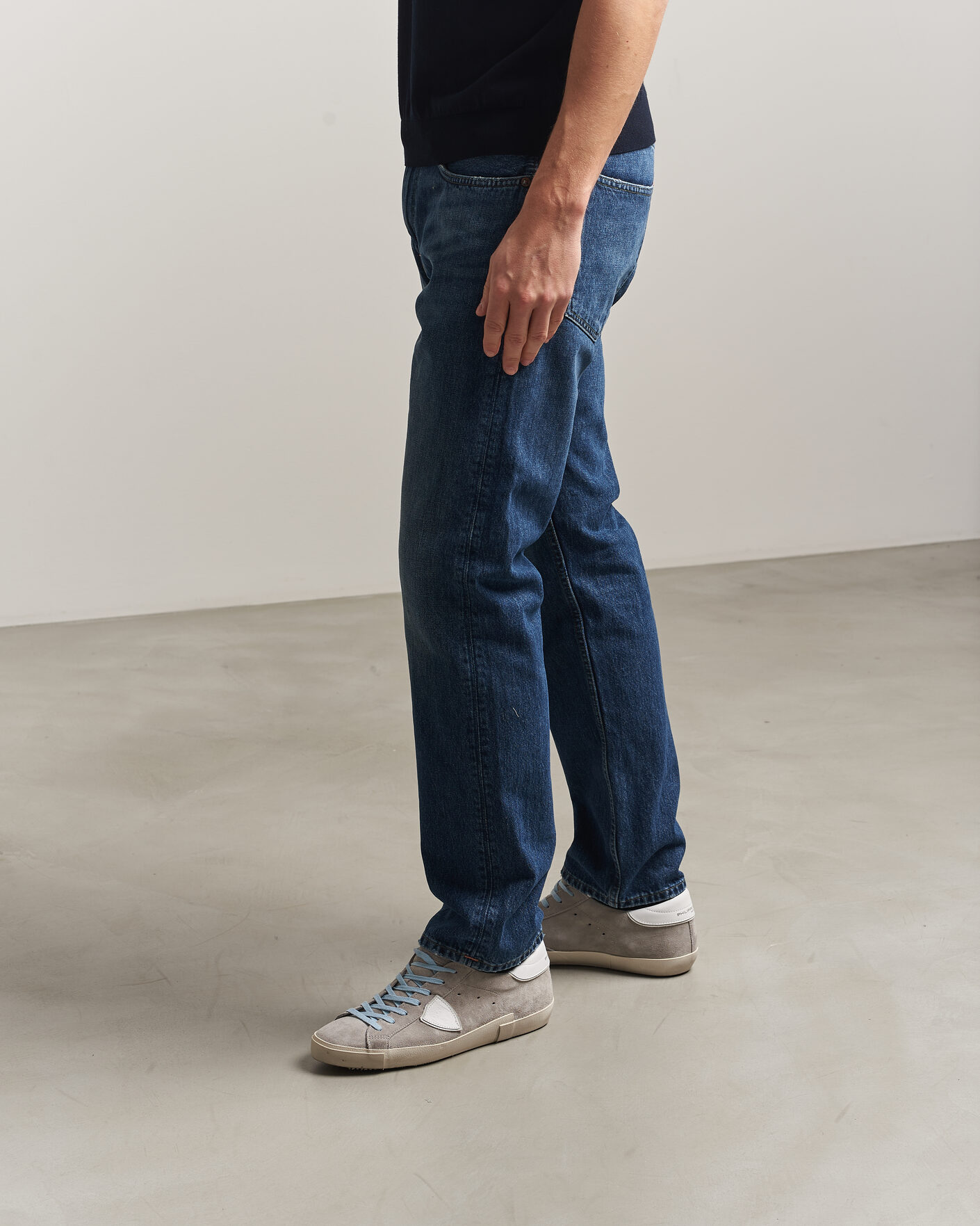 Herre | Sneakers | Philippe Model | PRSX Low Top Canvas Mix Sneaker Grey/White