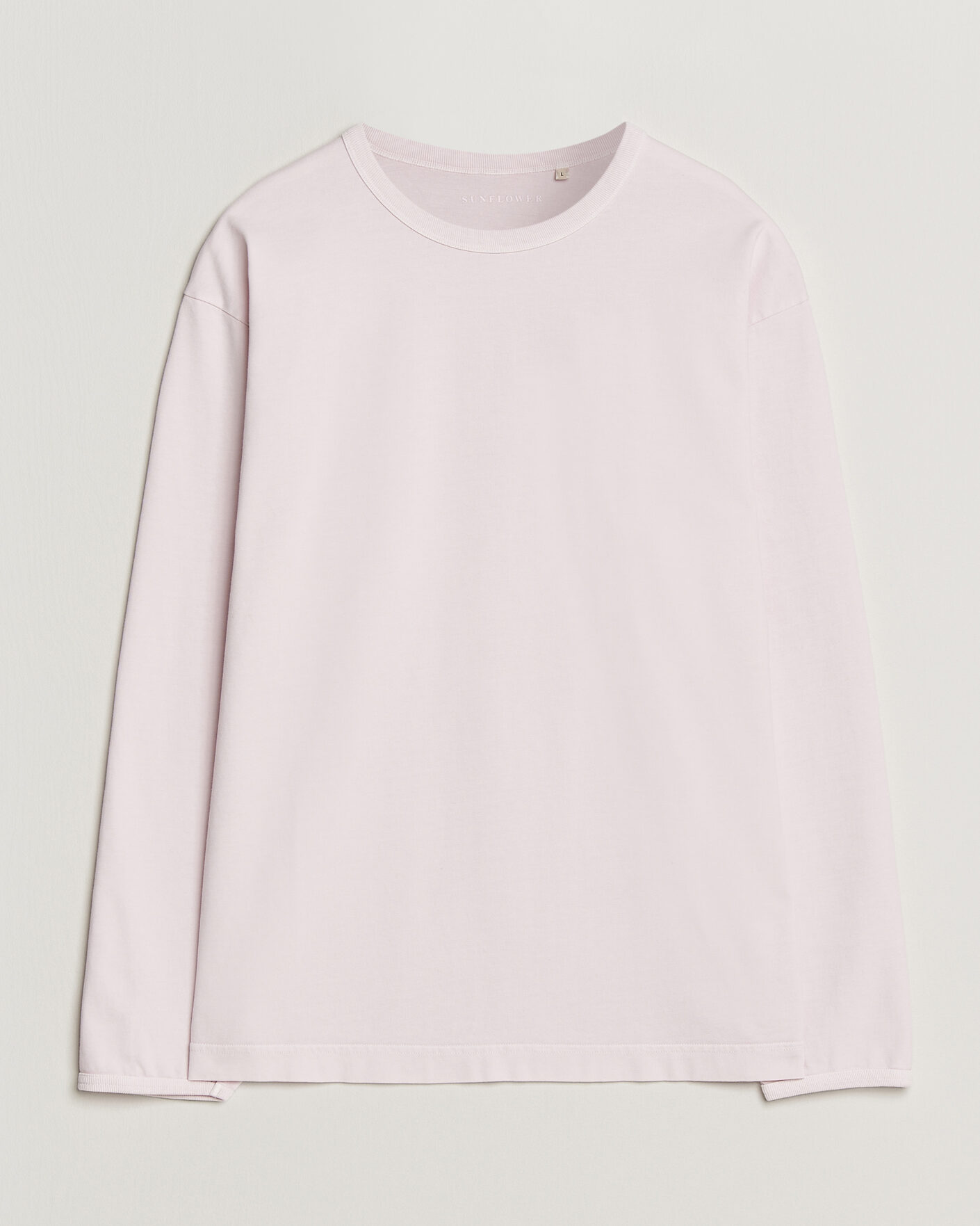 Herre | T-Shirts | Sunflower | Heavy Jersey Long Sleeve T-Shirt Pink