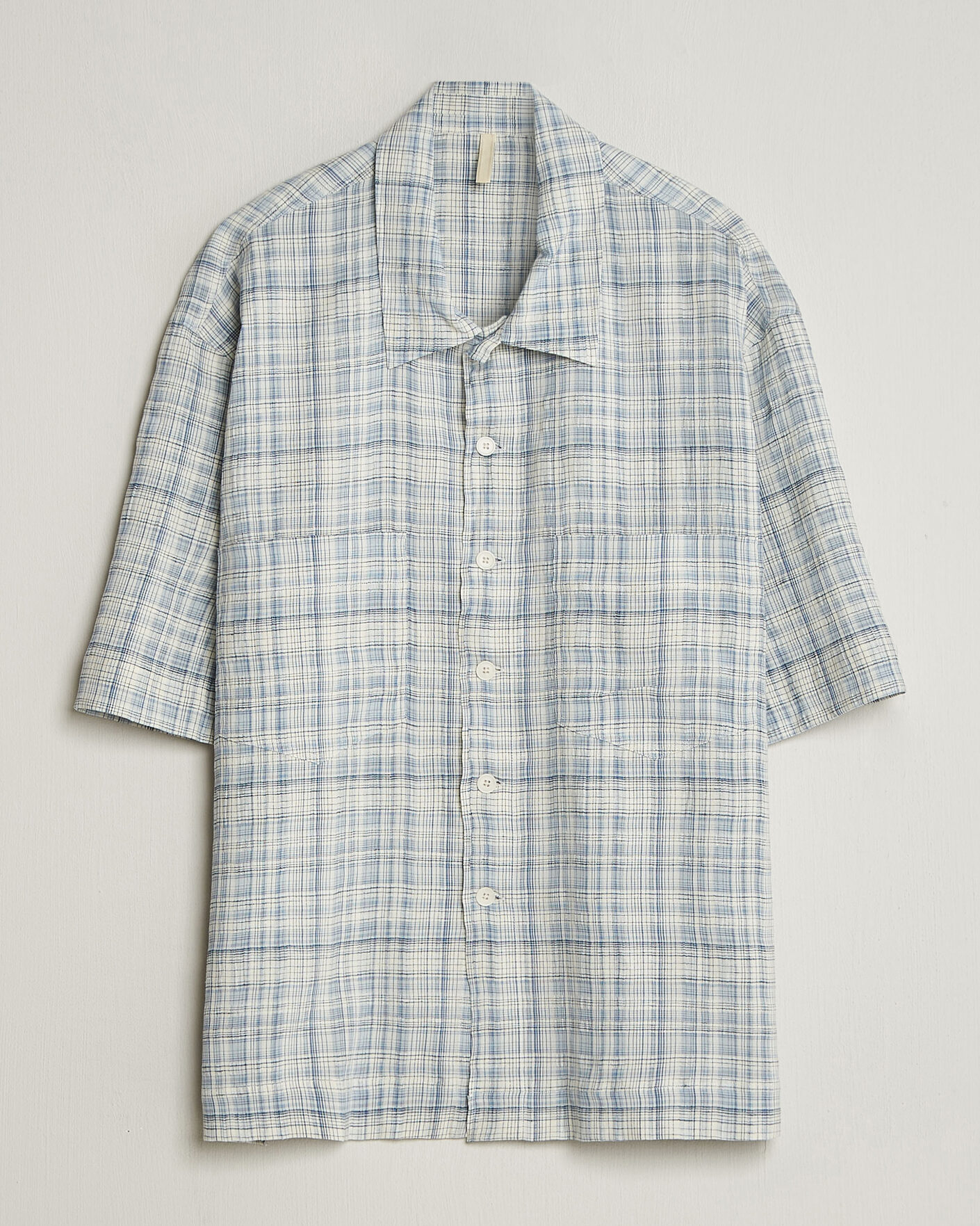 Herre | Skjorter | Sunflower | Adam Short Sleeve Shirt Light Blue Check