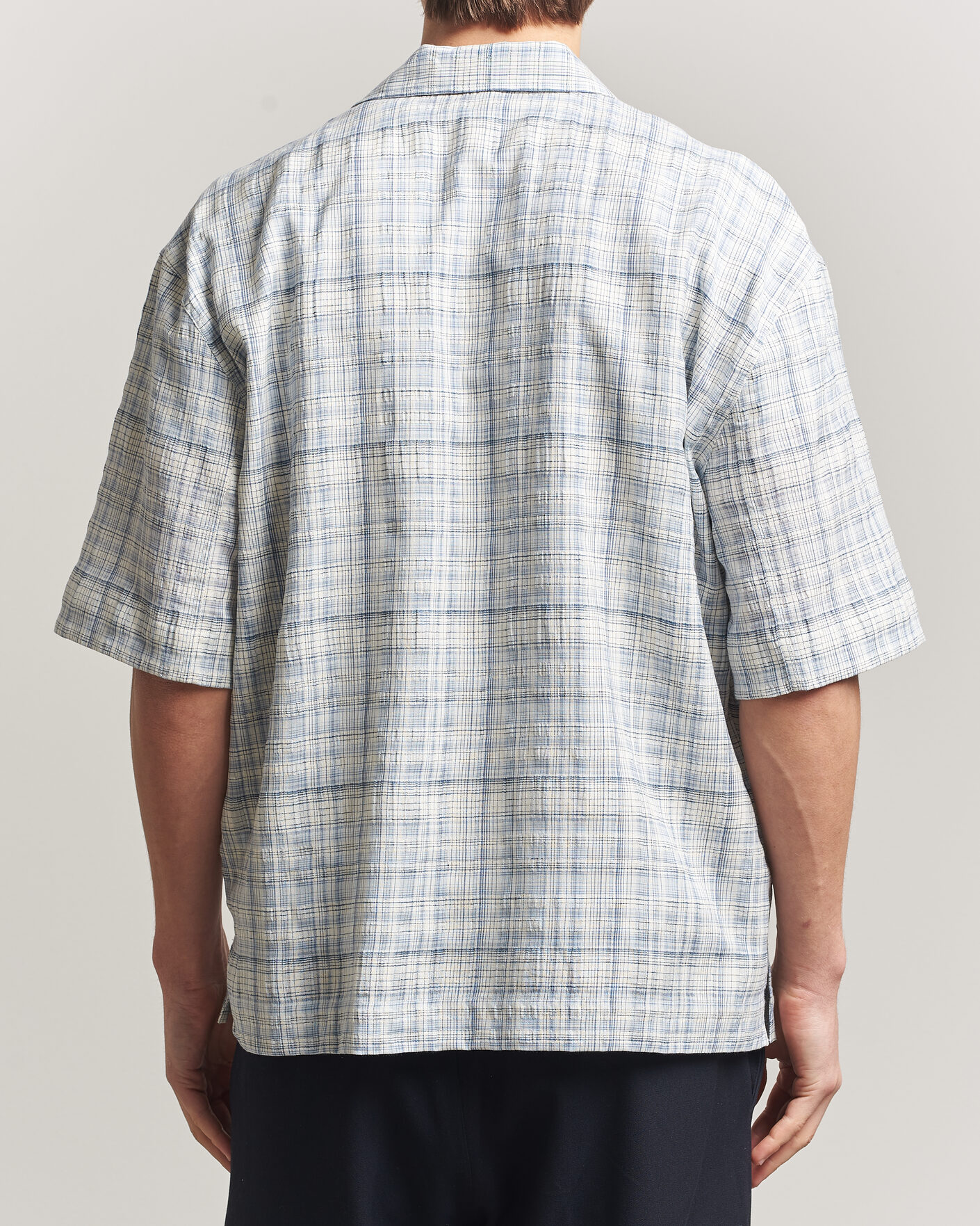 Herre | Skjorter | Sunflower | Adam Short Sleeve Shirt Light Blue Check