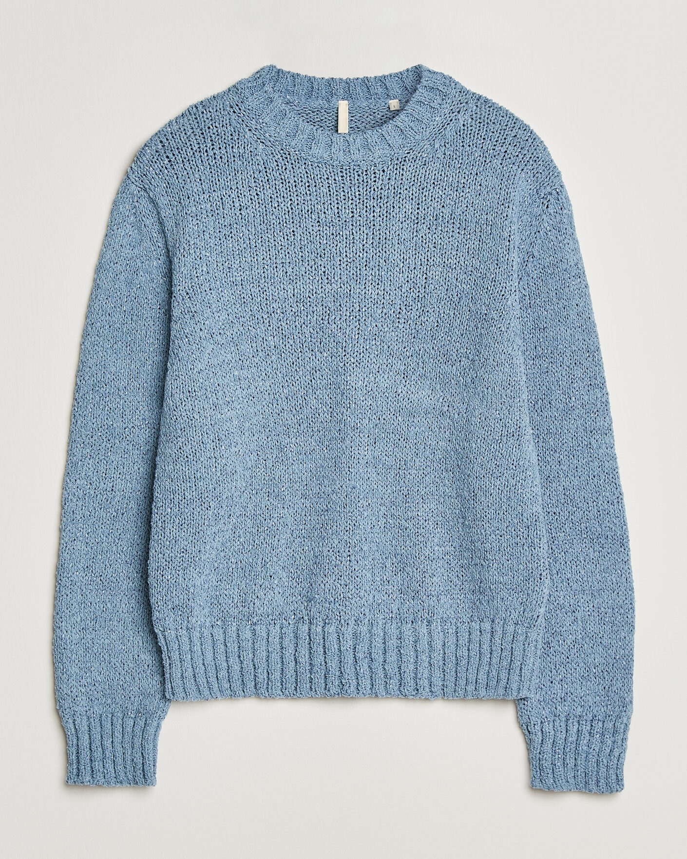 Herre | Gensere | Sunflower | Frederik Cotton Blend Sweater Light Blue