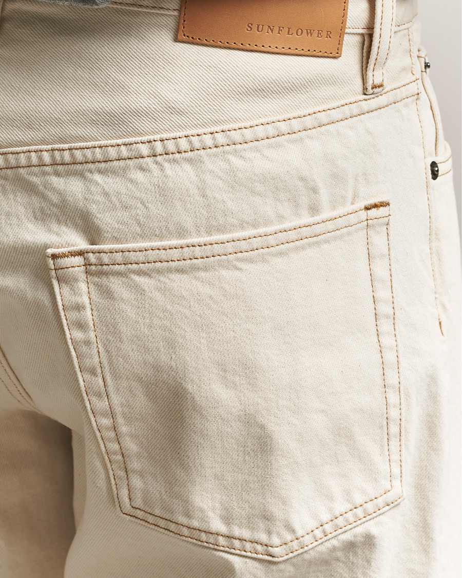 Herre | Bukser | Sunflower | Loose Jeans Ecru Contrast