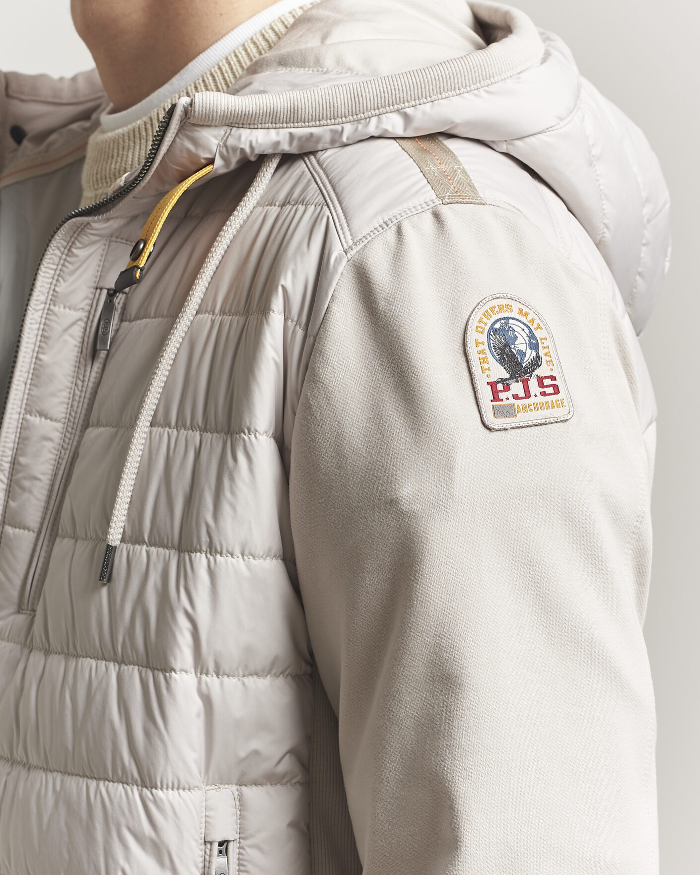 Herre | Jakker | Parajumpers | Ivor Hybrid Hooded Jacket Pelican