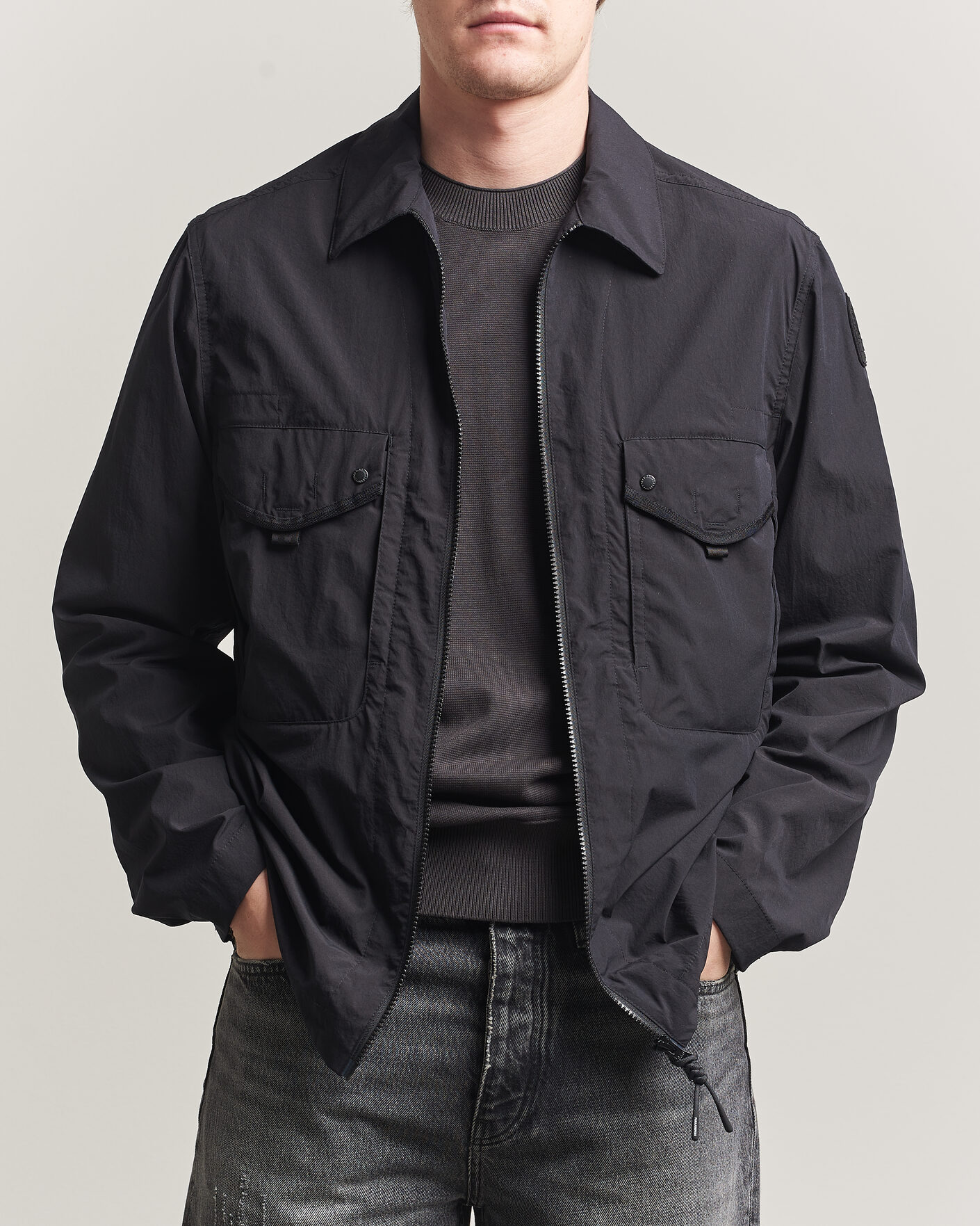 Herre | Jakker | Parajumpers | Elgin Travel Shirt Jacket Black