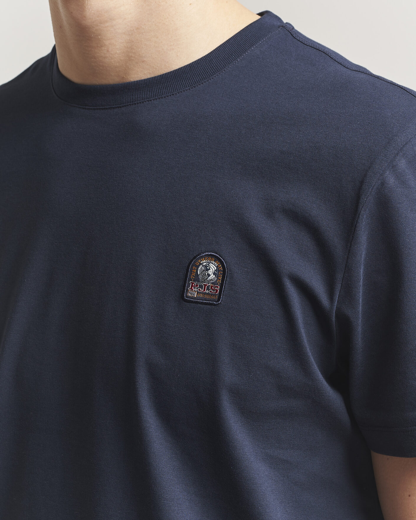 Herre | T-Shirts | Parajumpers | Patch Crew Neck T-Shirt Navy