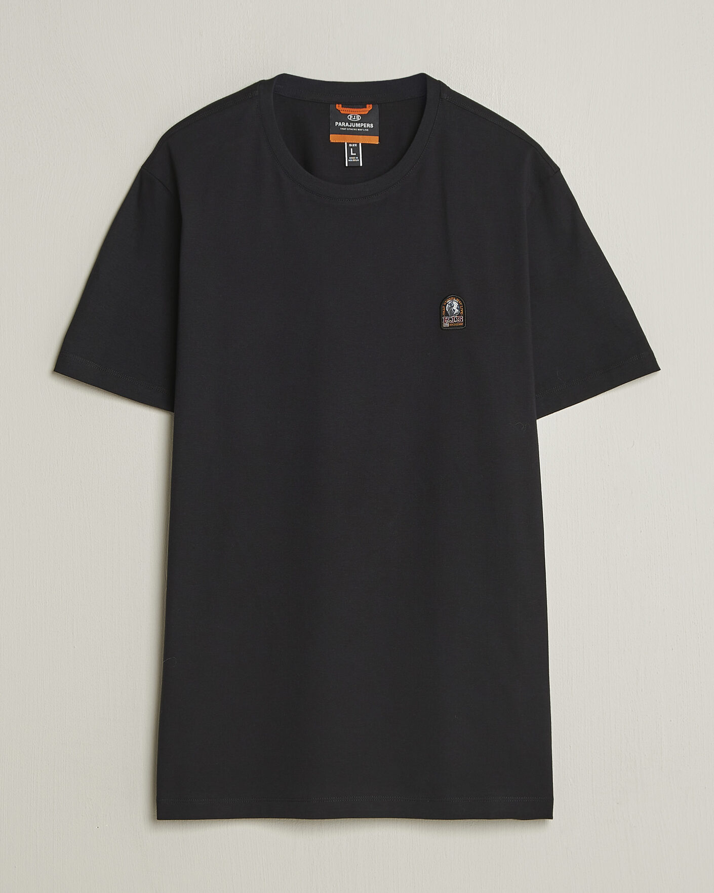Herre | T-Shirts | Parajumpers | Patch Crew Neck T-Shirt Black