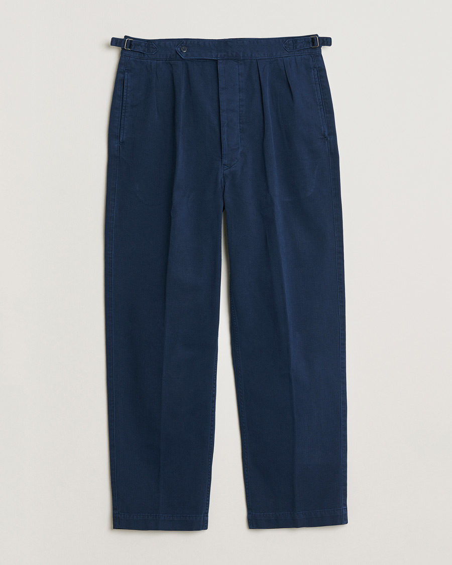 Herre | Bukser | Polo Ralph Lauren | Pleated Cotton Twill Chinos Dark Cobalt