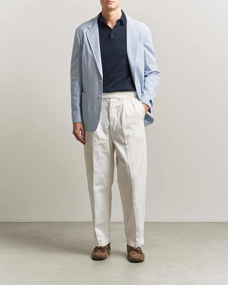 Herre | Bukser | Polo Ralph Lauren | Pleated Cotton Twill Chinos Deckwash White