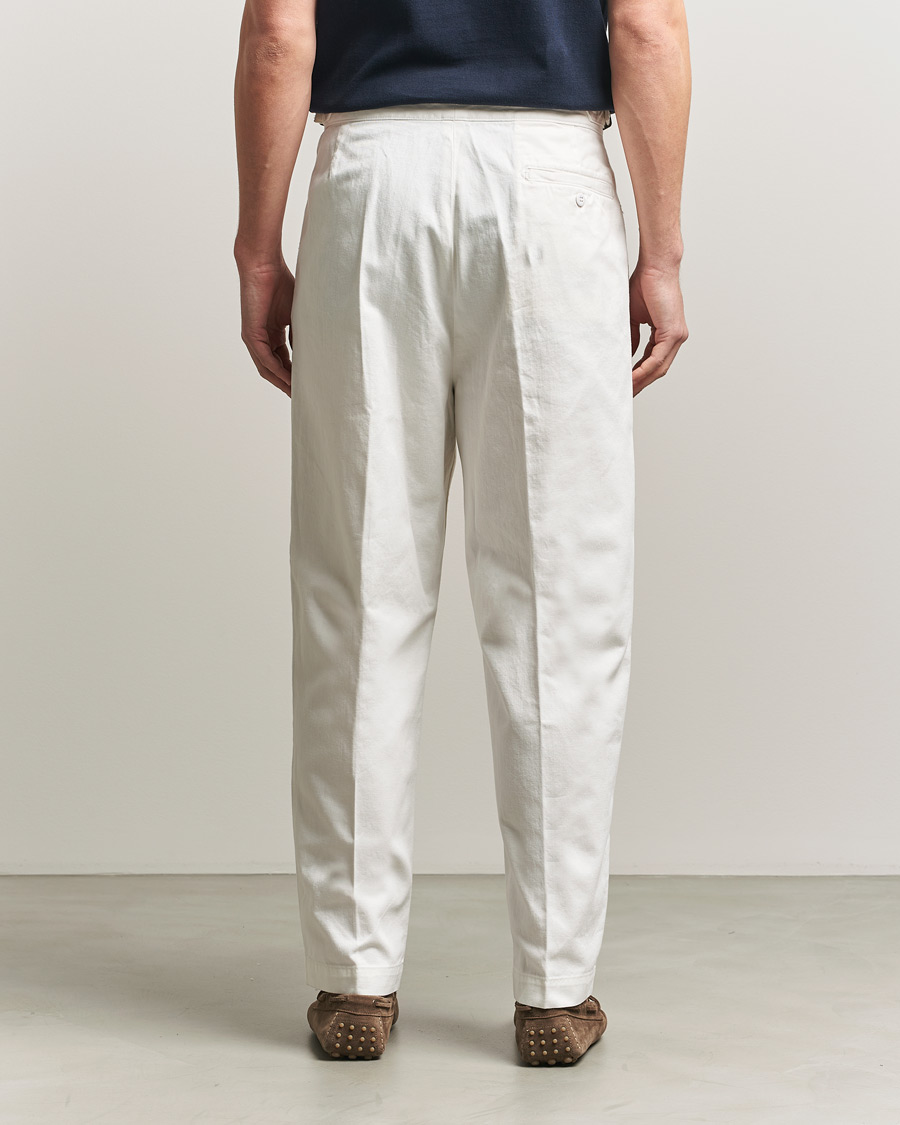 Herre | Bukser | Polo Ralph Lauren | Pleated Cotton Twill Chinos Deckwash White
