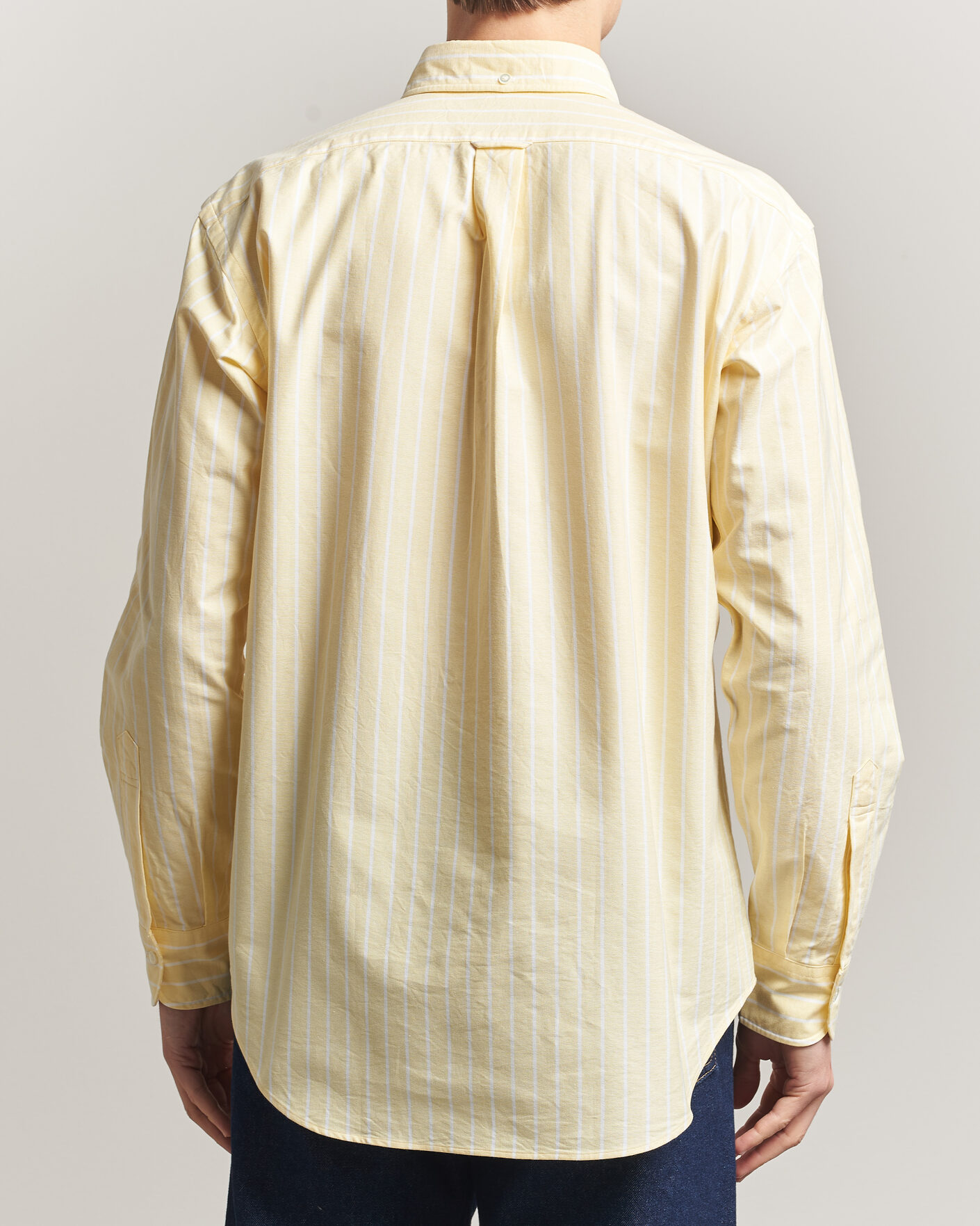 Herre | Skjorter | Kamakura Shirts | Vintage Ivy Oxford BD Shirt Yellow Blazer Stripe