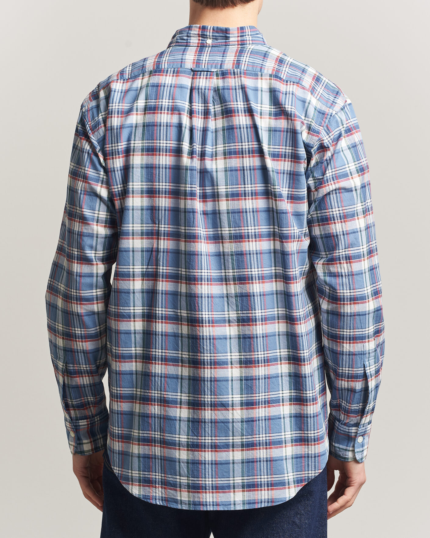 Herre | Skjorter | Kamakura Shirts | Vintage Ivy Button Down Shirt Blue Madras