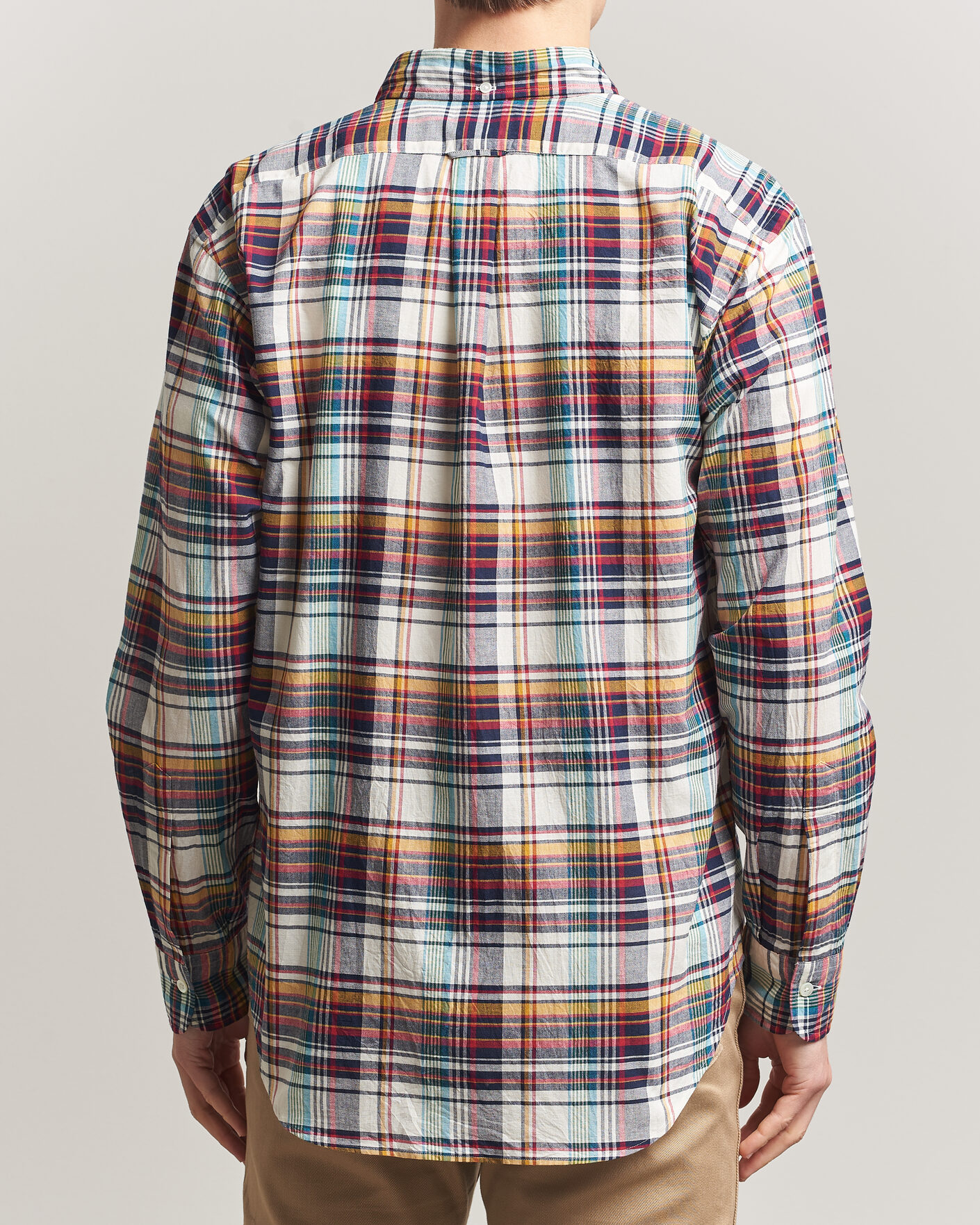 Herre | Skjorter | Kamakura Shirts | Vintage Ivy Button Down Shirt Yellow Madras