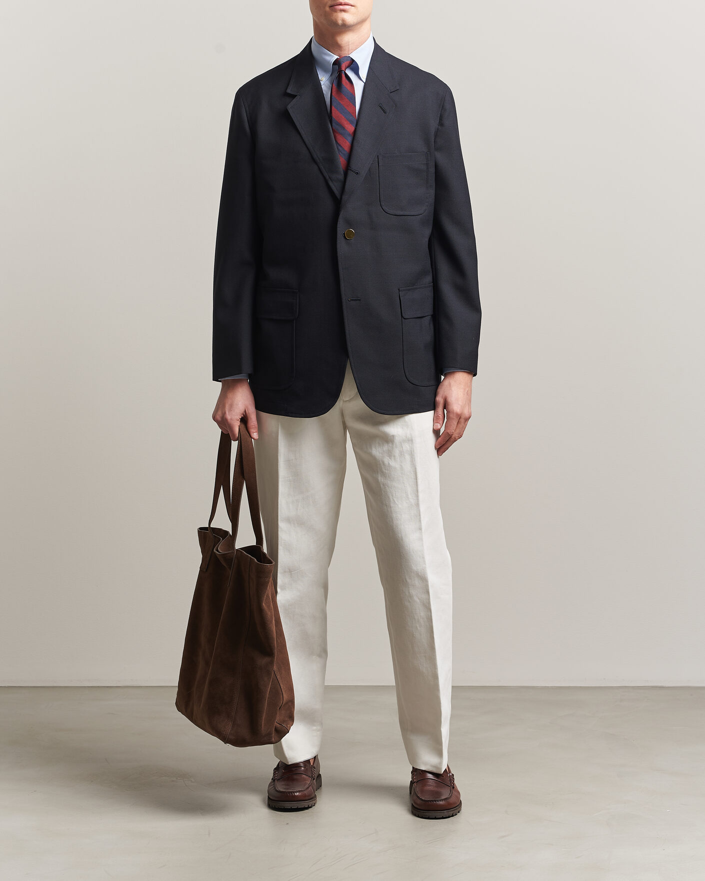 Herre | Dressjakker | Kamakura Shirts | Unstructured Ivy Blazer Navy