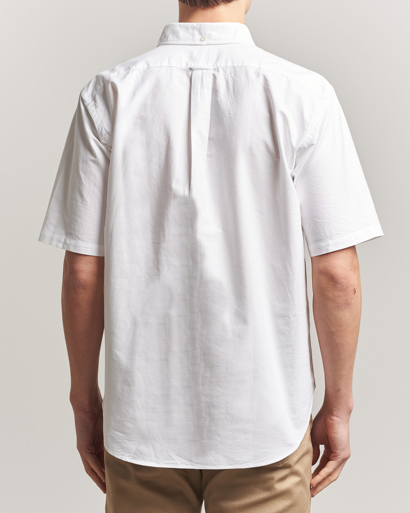 Herre | Skjorter | Kamakura Shirts | Vintage Ivy Half Sleeve Oxford Popover White