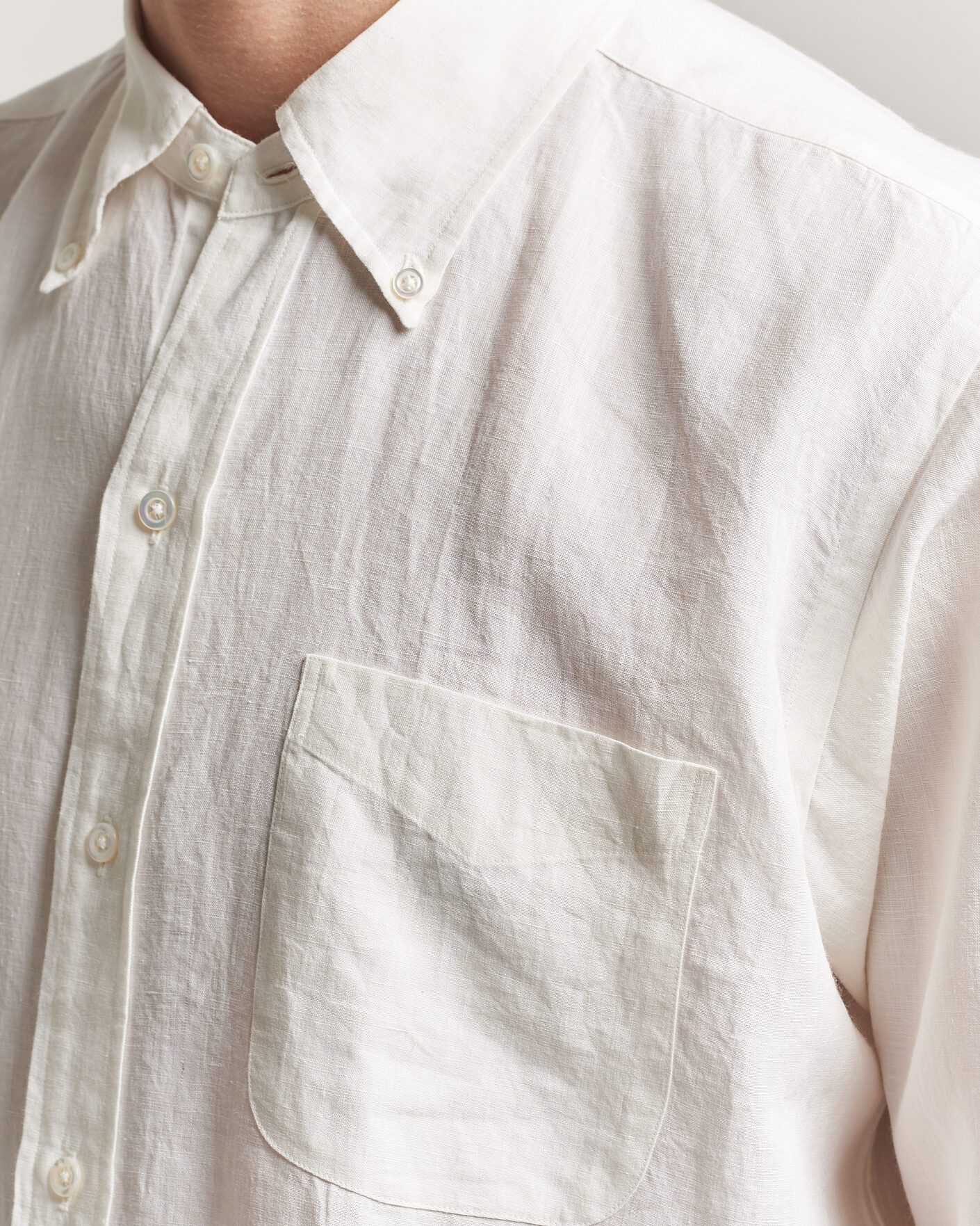 Herre | Skjorter | Kamakura Shirts | Linen Ametora Shirt White