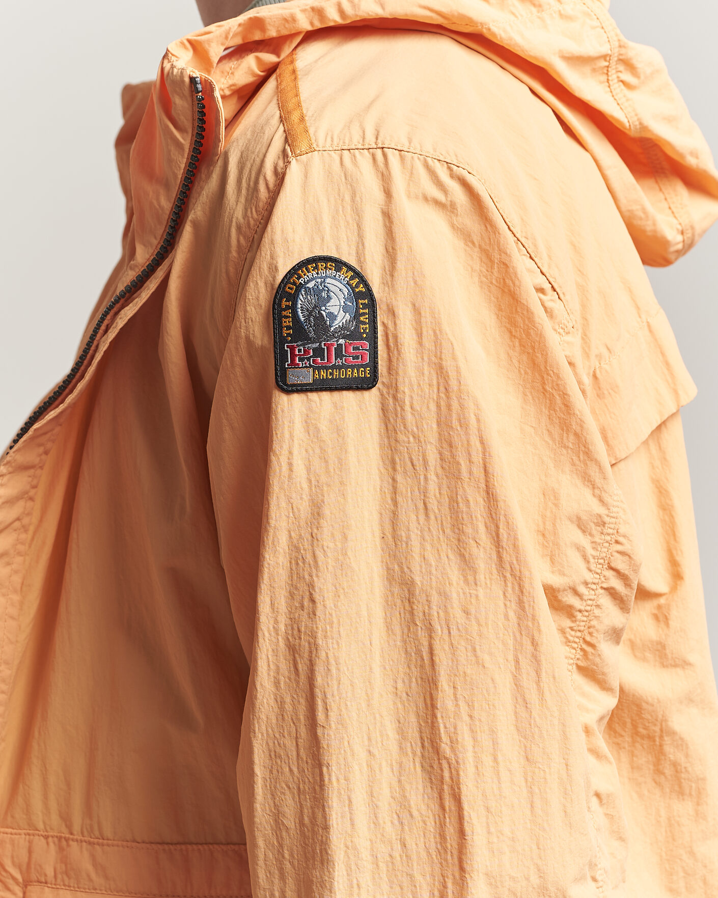 Herre | Jakker | Parajumpers | Rube Smash Peached Nylon Hooded Jacket Apricot Nectar