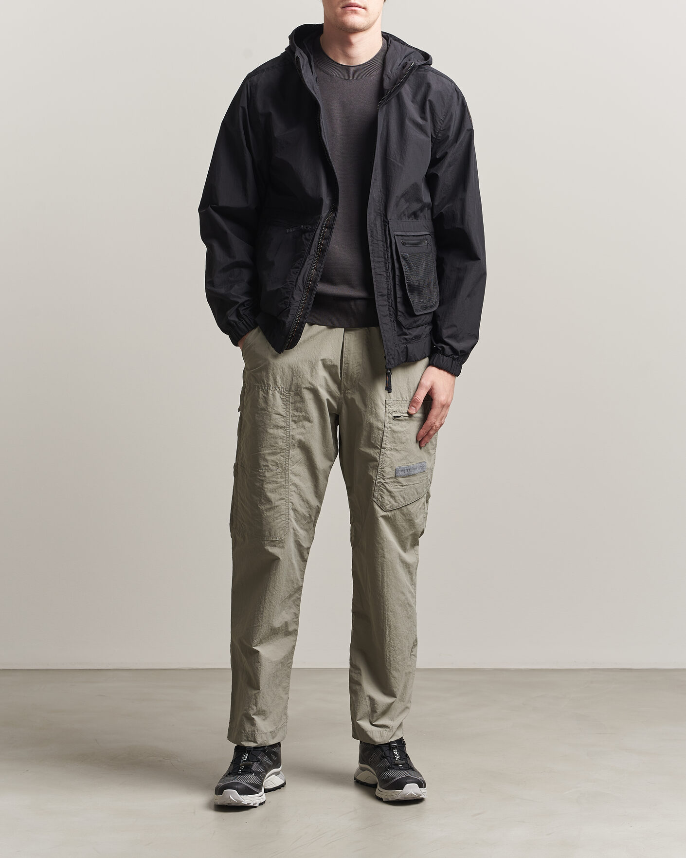 Herre | Jakker | Parajumpers | Rube Smash Peached Nylon Hooded Jacket Black