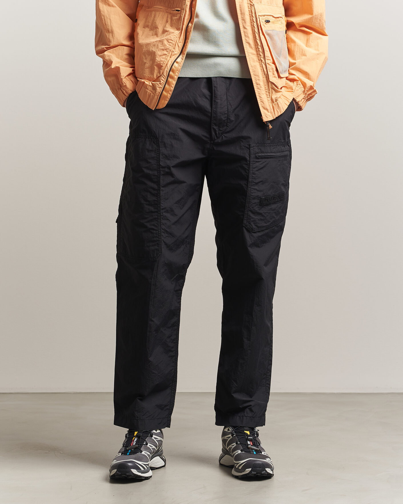 Herre | Bukser | Parajumpers | Lovel Smash Peached Nylon Pants Black