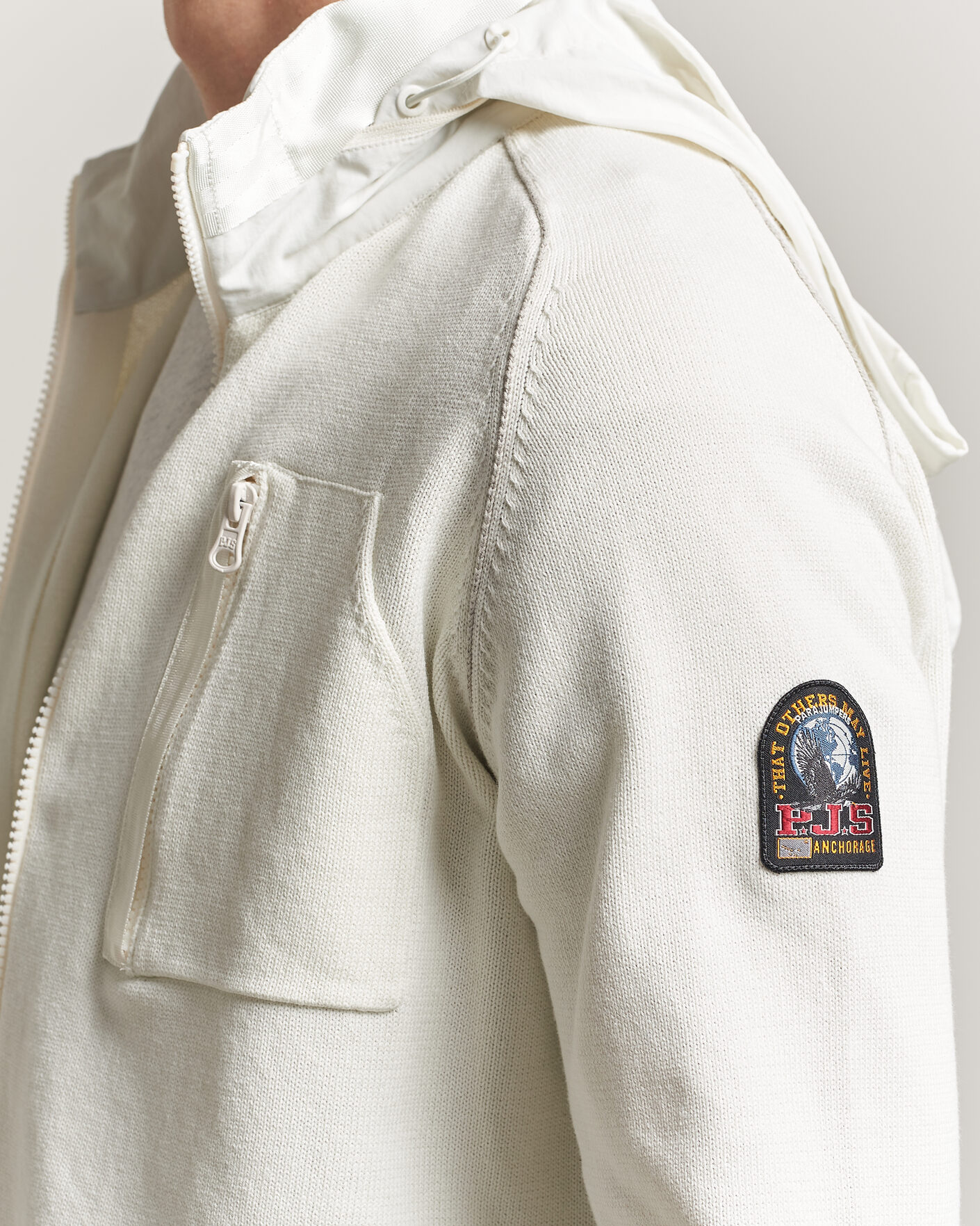 Herre | Jakker | Parajumpers | Bargany Rescue Knitted Hybrid Jacket Star White