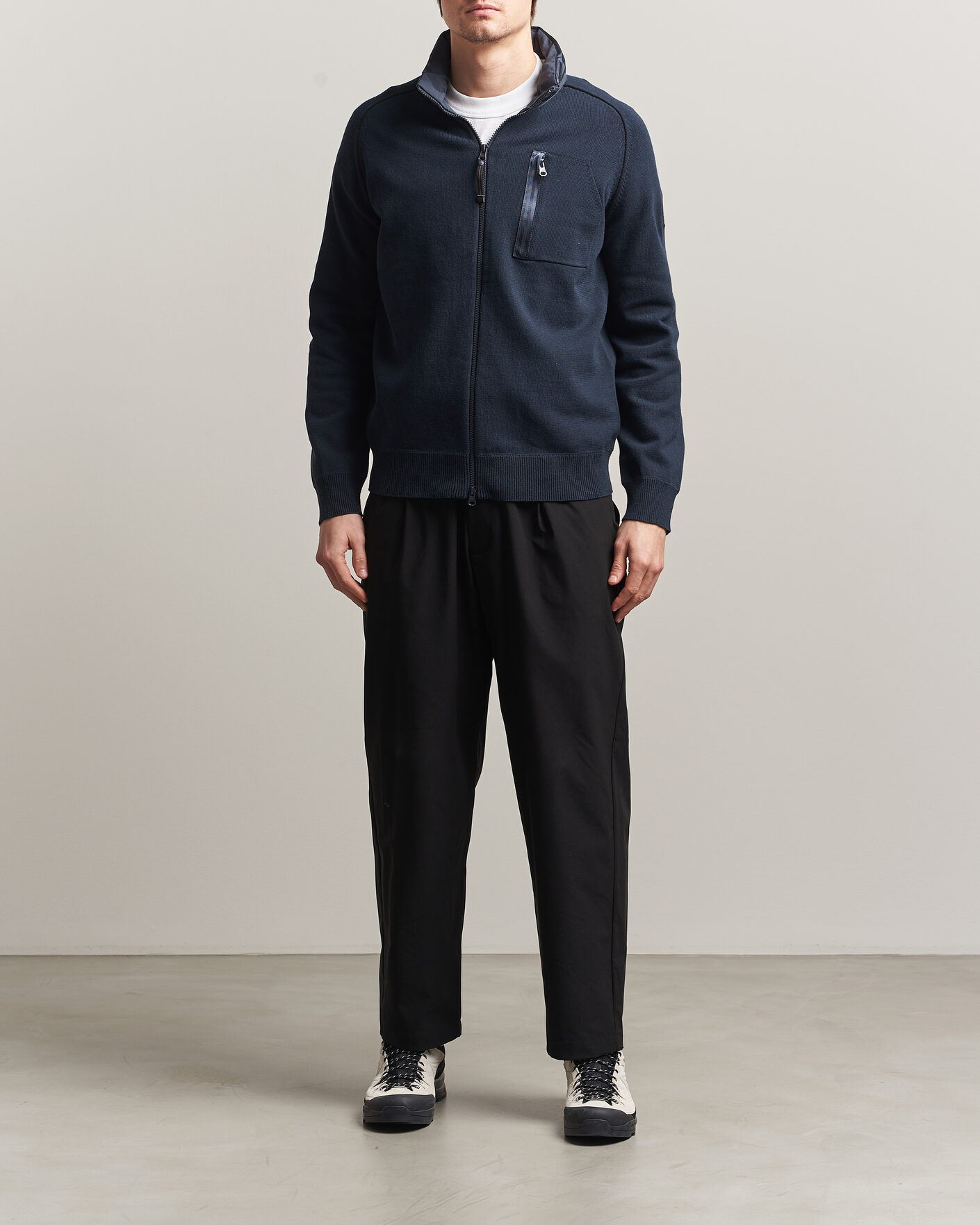 Herre | Jakker | Parajumpers | Bargany Rescue Knitted Hybrid Jacket Ink Blue