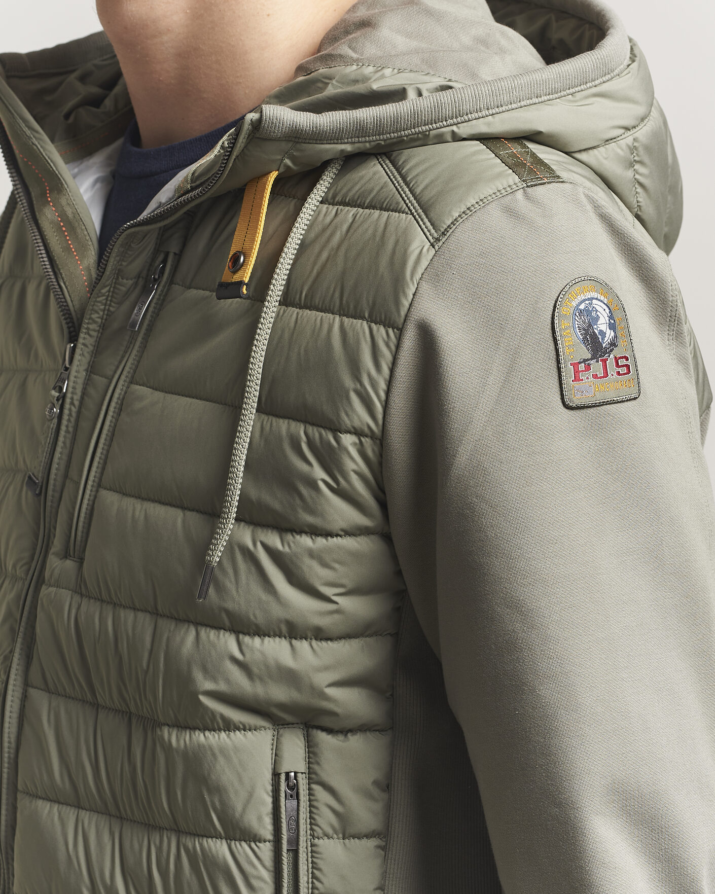 Herre | Jakker | Parajumpers | Ivor Hybrid Hooded Jacket Ashen Sage