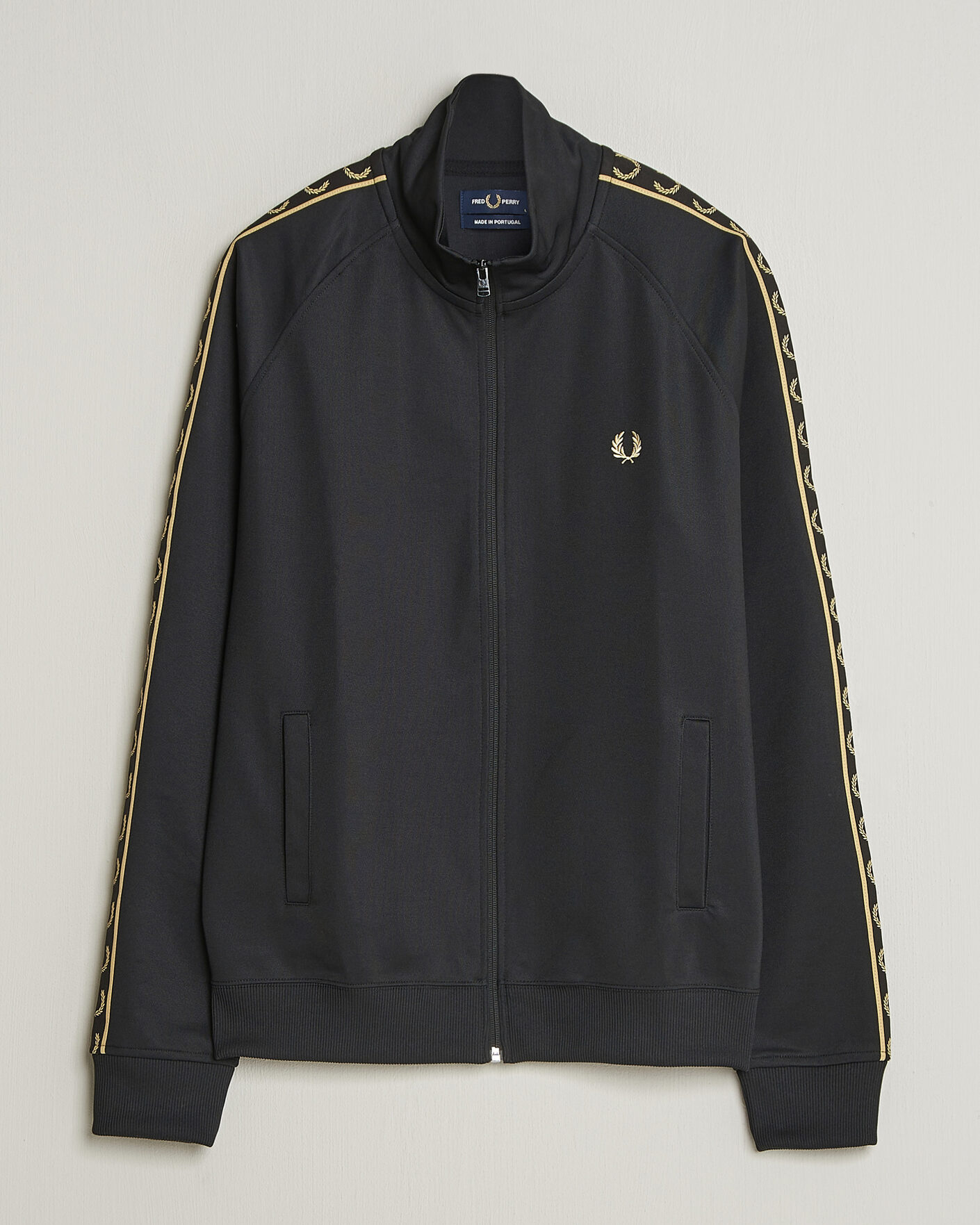 Herre | Gensere | Fred Perry | Taped Track Jacket Black