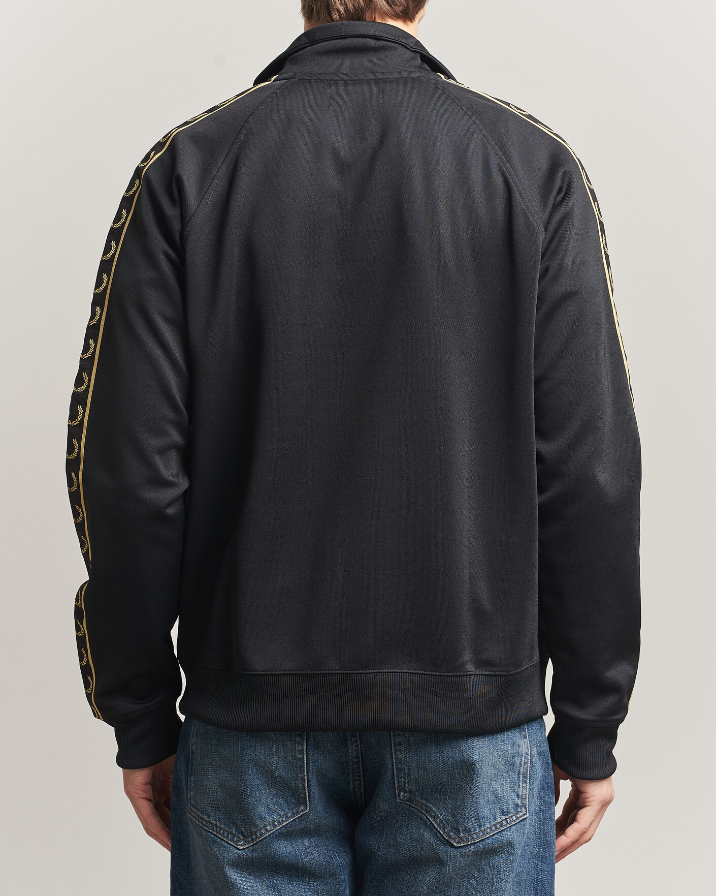 Herre | Gensere | Fred Perry | Taped Track Jacket Black