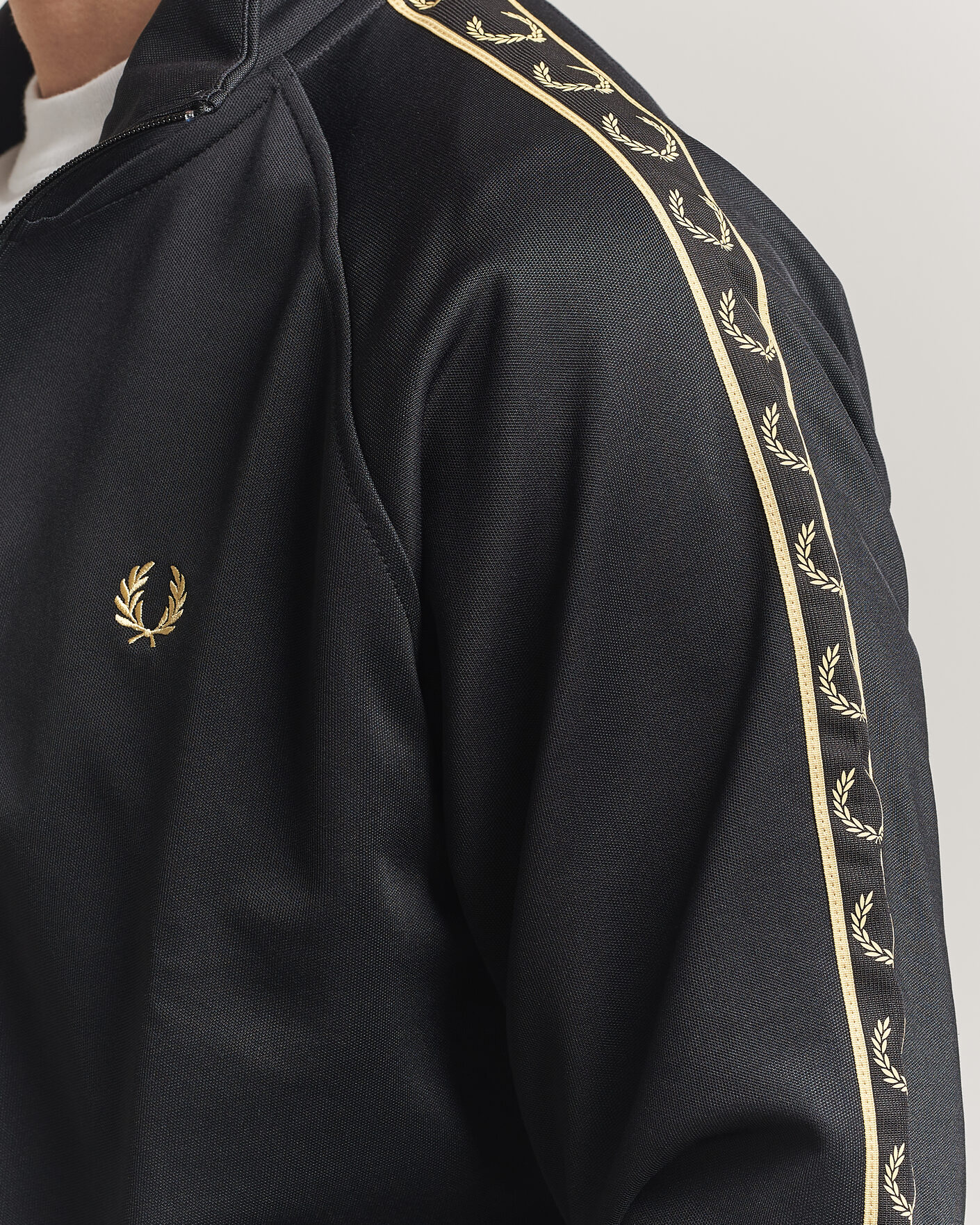Herre | Gensere | Fred Perry | Taped Track Jacket Black
