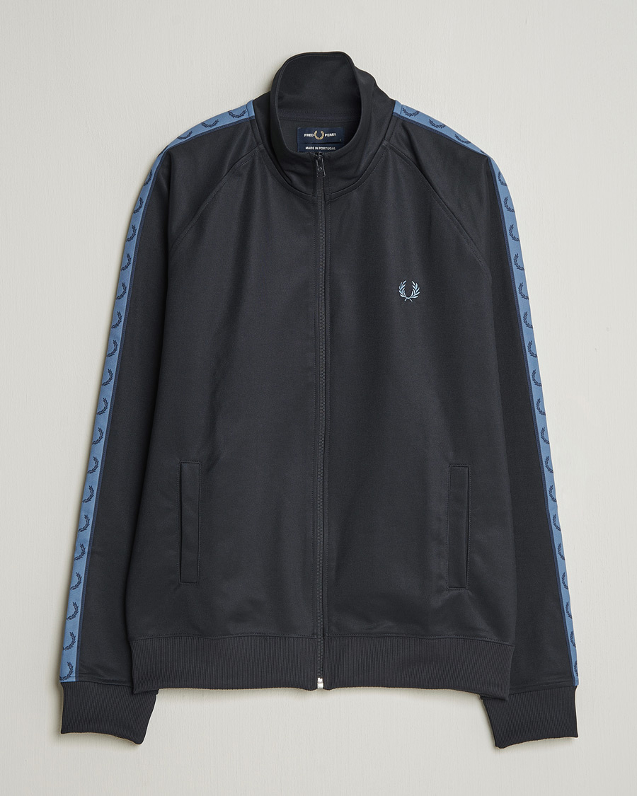 Herre | Gensere | Fred Perry | Taped Track Jacket Navy