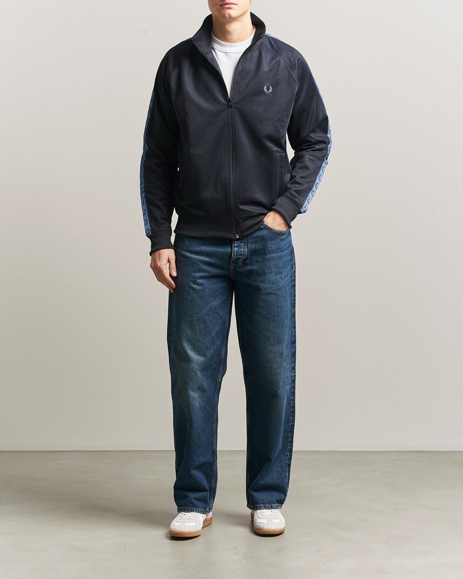 Herre | Gensere | Fred Perry | Taped Track Jacket Navy