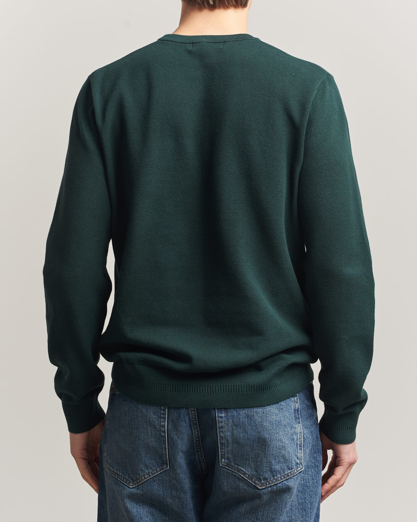 Herre | Gensere | Fred Perry | Piqué Stitched Sweater Grassroots Green