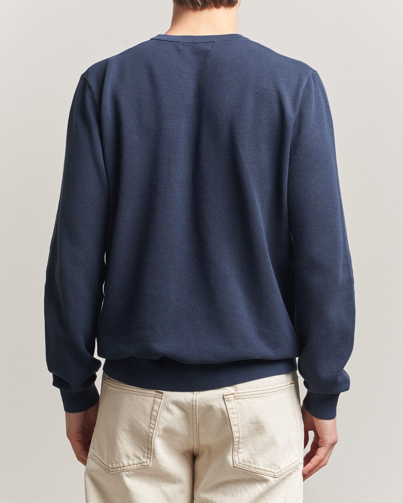 Herre | Gensere | Fred Perry | Piqué Stitched Sweater Dark Airforce