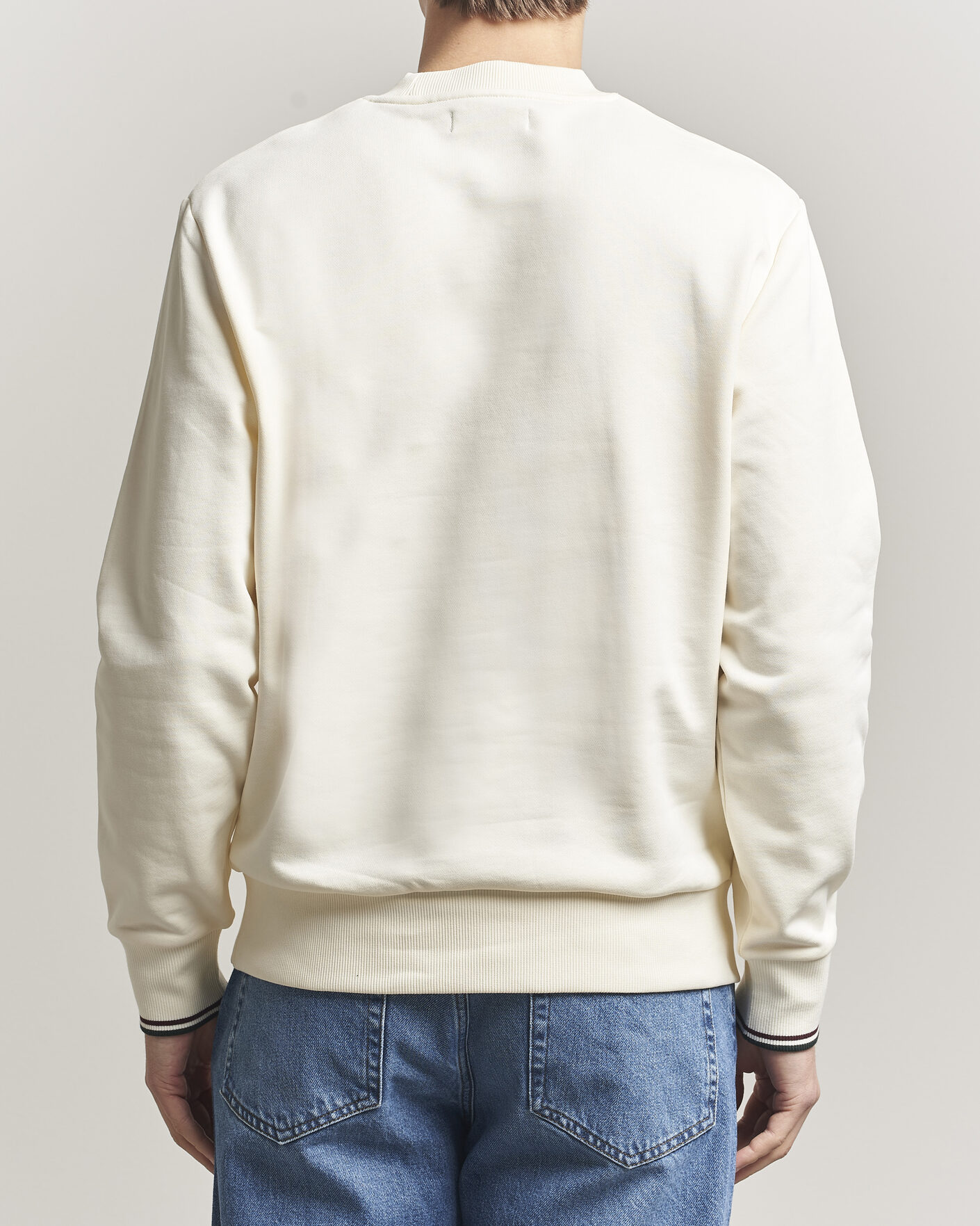 Herre | Gensere | Fred Perry | Crew Neck Sweatshirt Ecru
