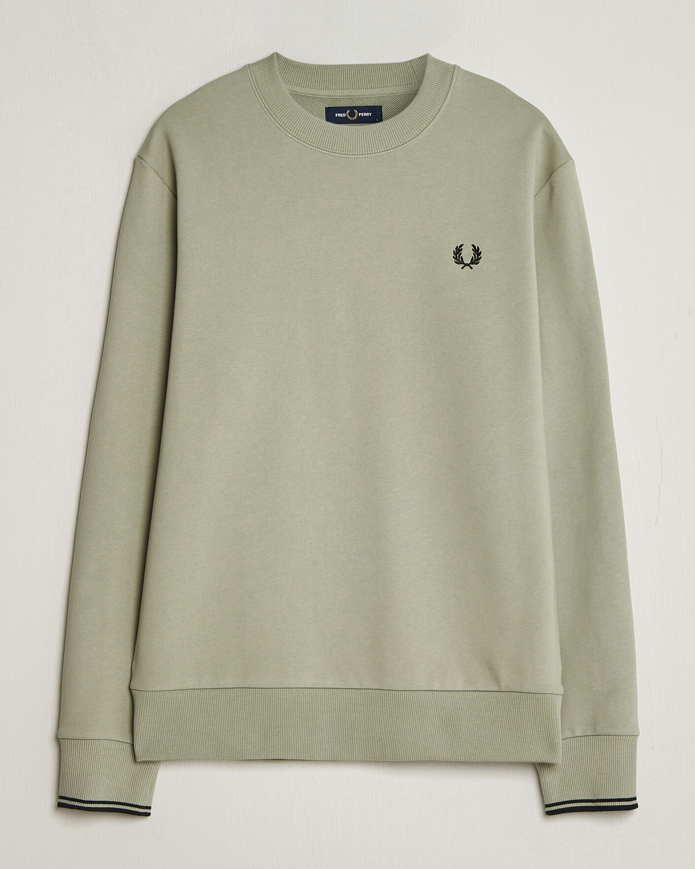 Herre | Gensere | Fred Perry | Crew Neck Sweatshirt Seagrass Green