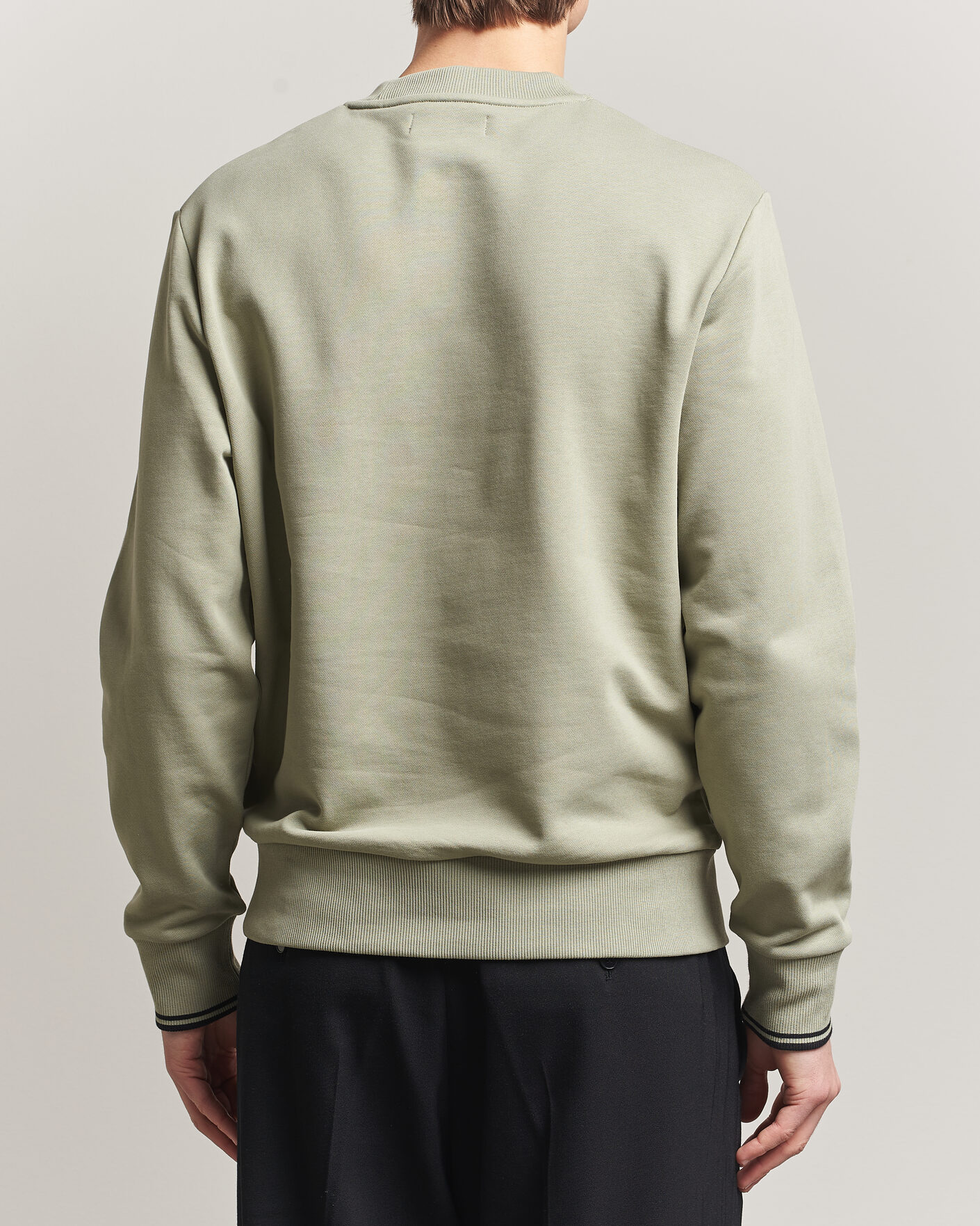 Herre | Gensere | Fred Perry | Crew Neck Sweatshirt Seagrass Green