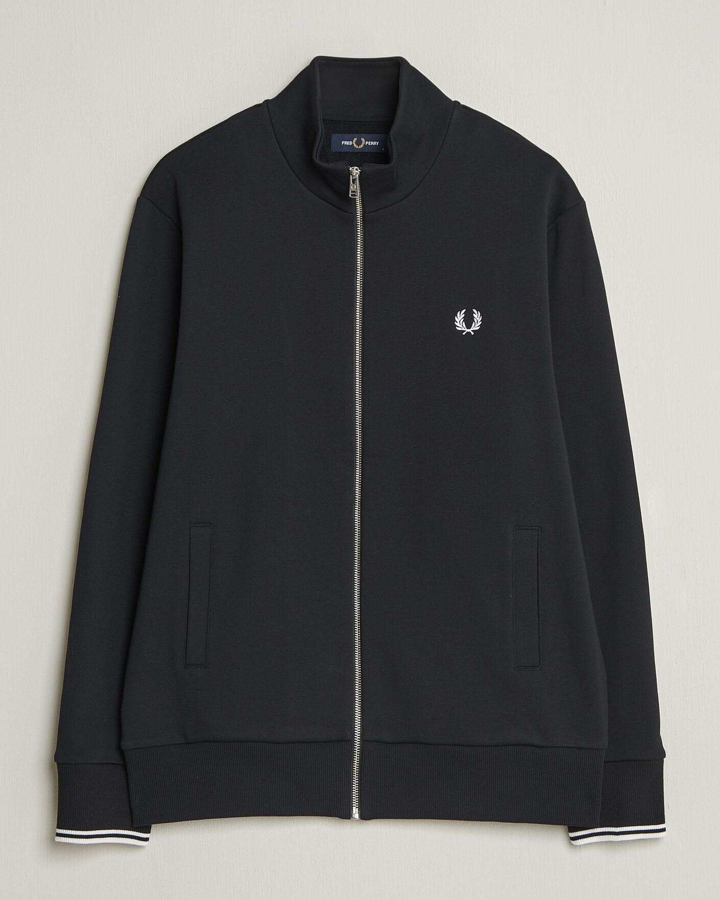 Herre | Gensere | Fred Perry | Full Zip Sweatshirt Black