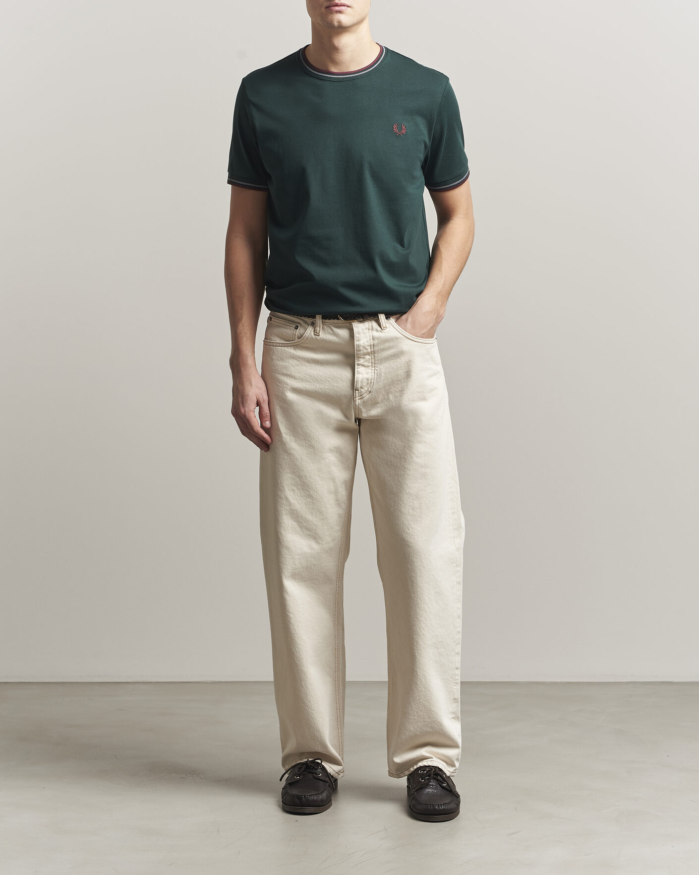 Herre | T-Shirts | Fred Perry | Twin Tipped T-Shirt Grassroots Green