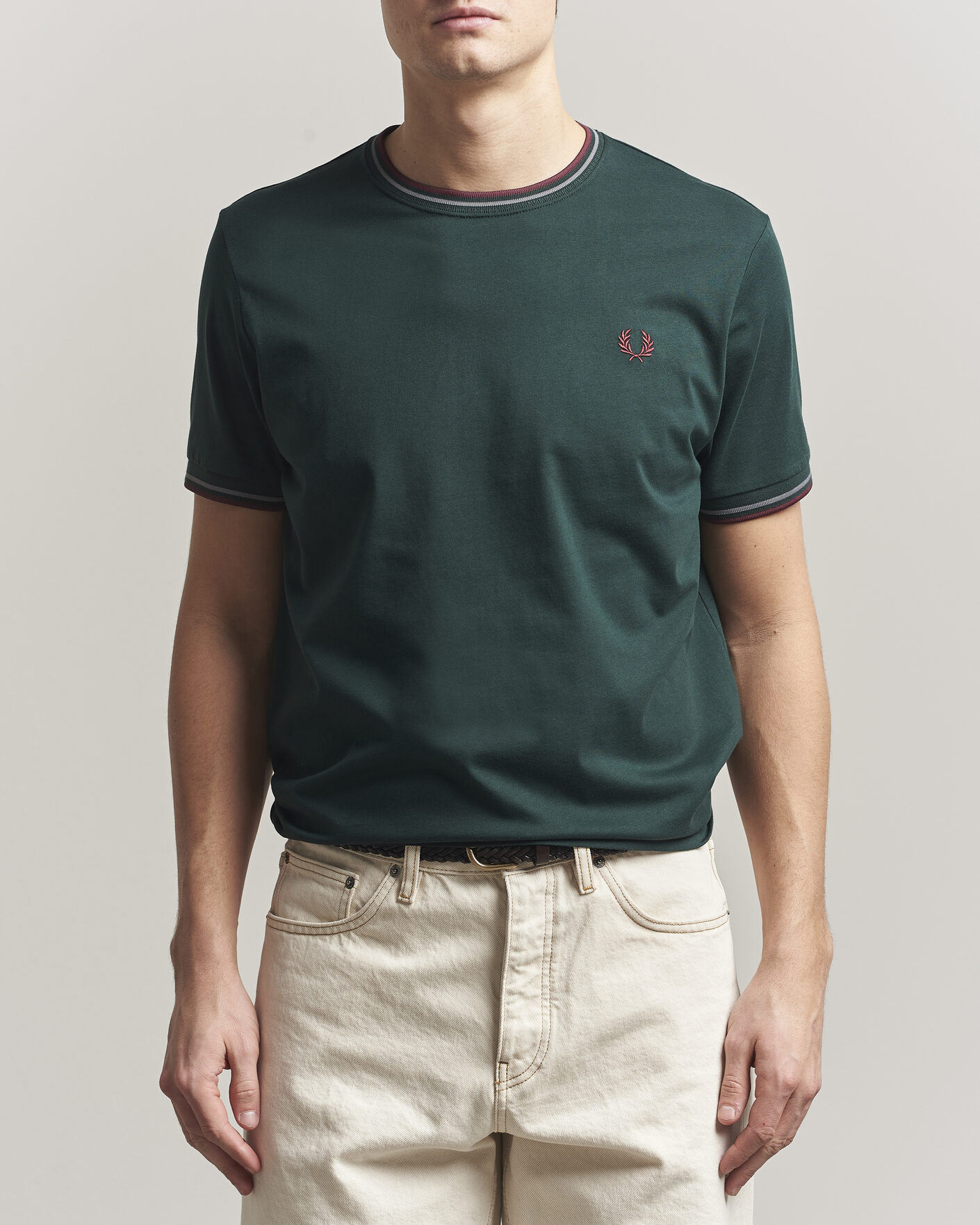 Herre | T-Shirts | Fred Perry | Twin Tipped T-Shirt Grassroots Green
