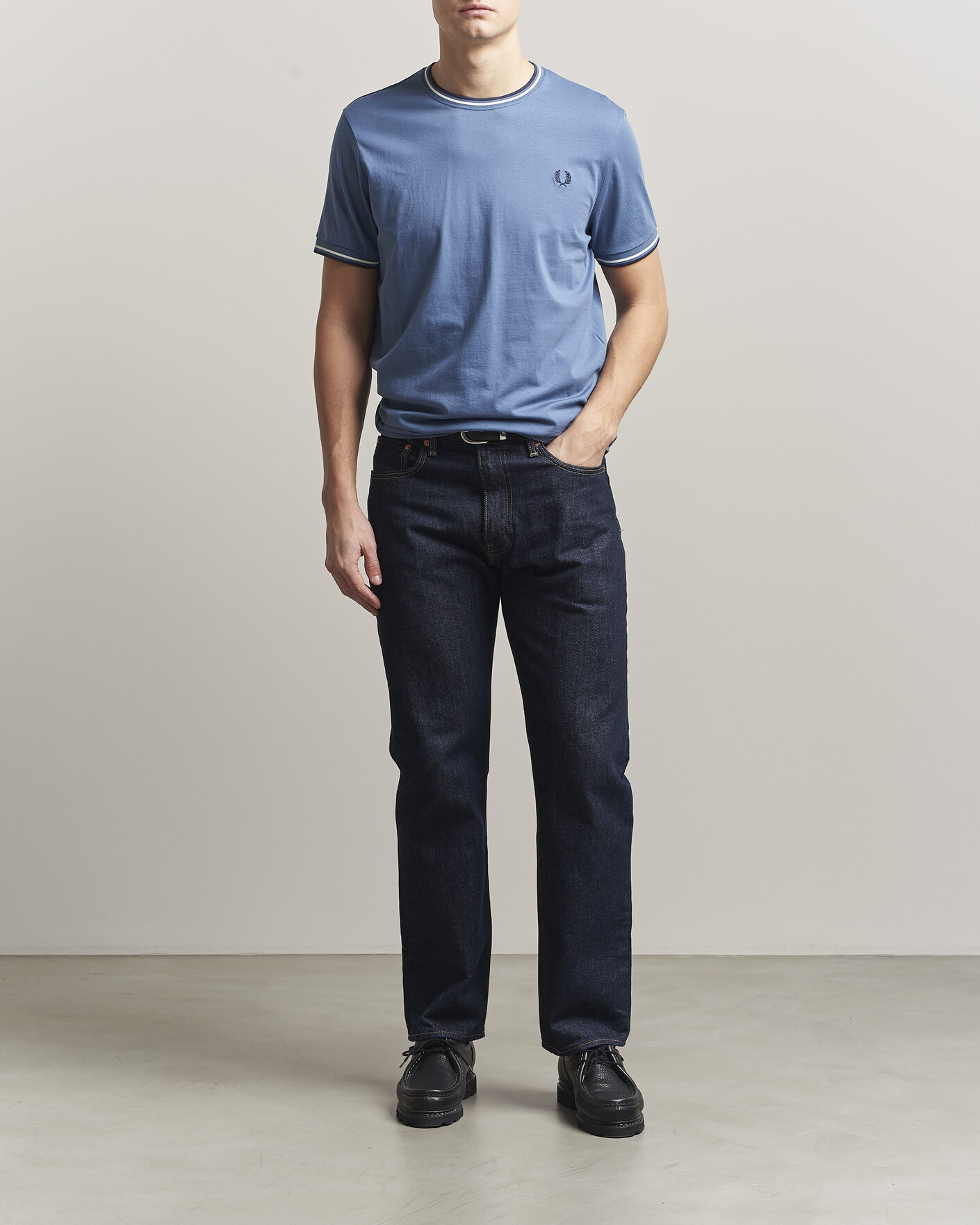 Herre | T-Shirts | Fred Perry | Twin Tipped T-Shirt Ace Blue