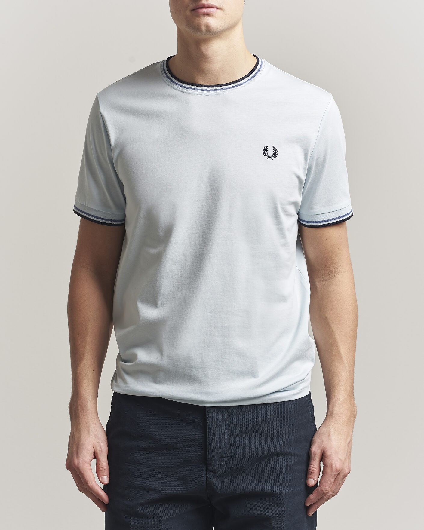 Herre | T-Shirts | Fred Perry | Twin Tipped T-Shirt Light Ice