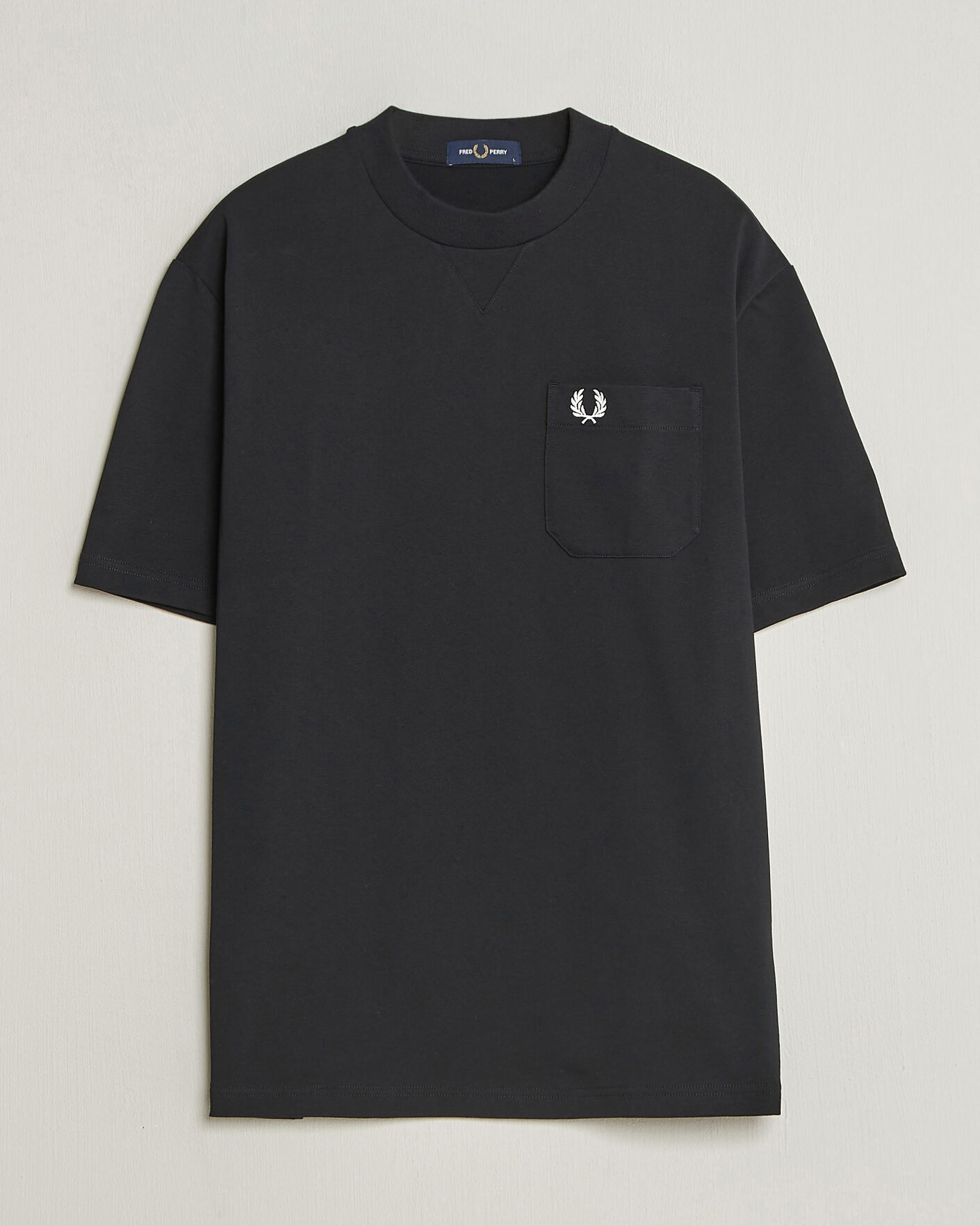 Herre | T-Shirts | Fred Perry | Heavy Pocket T-Shirt Black