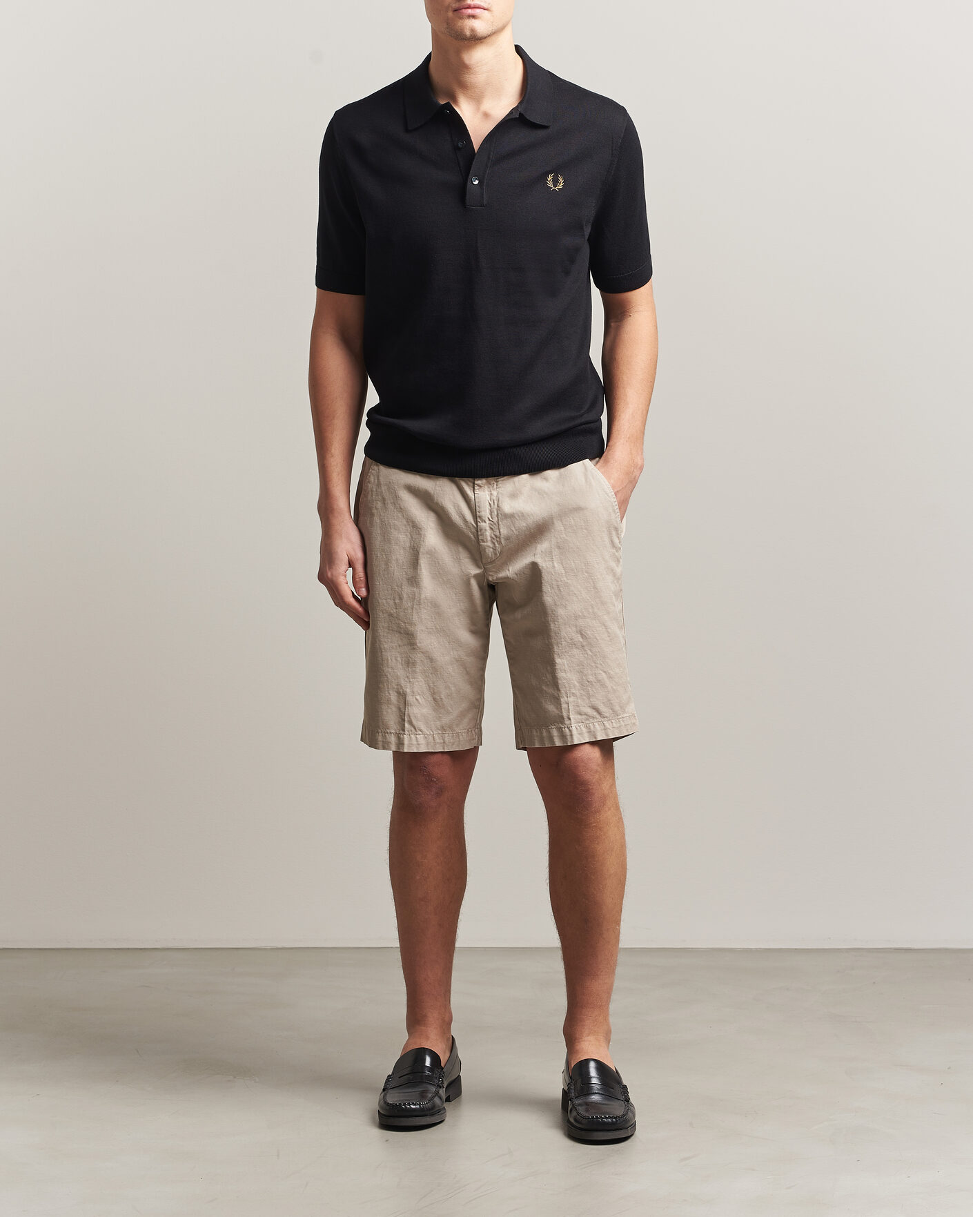 Herre | Pikéer | Fred Perry | Cotton Knitted Polo Black
