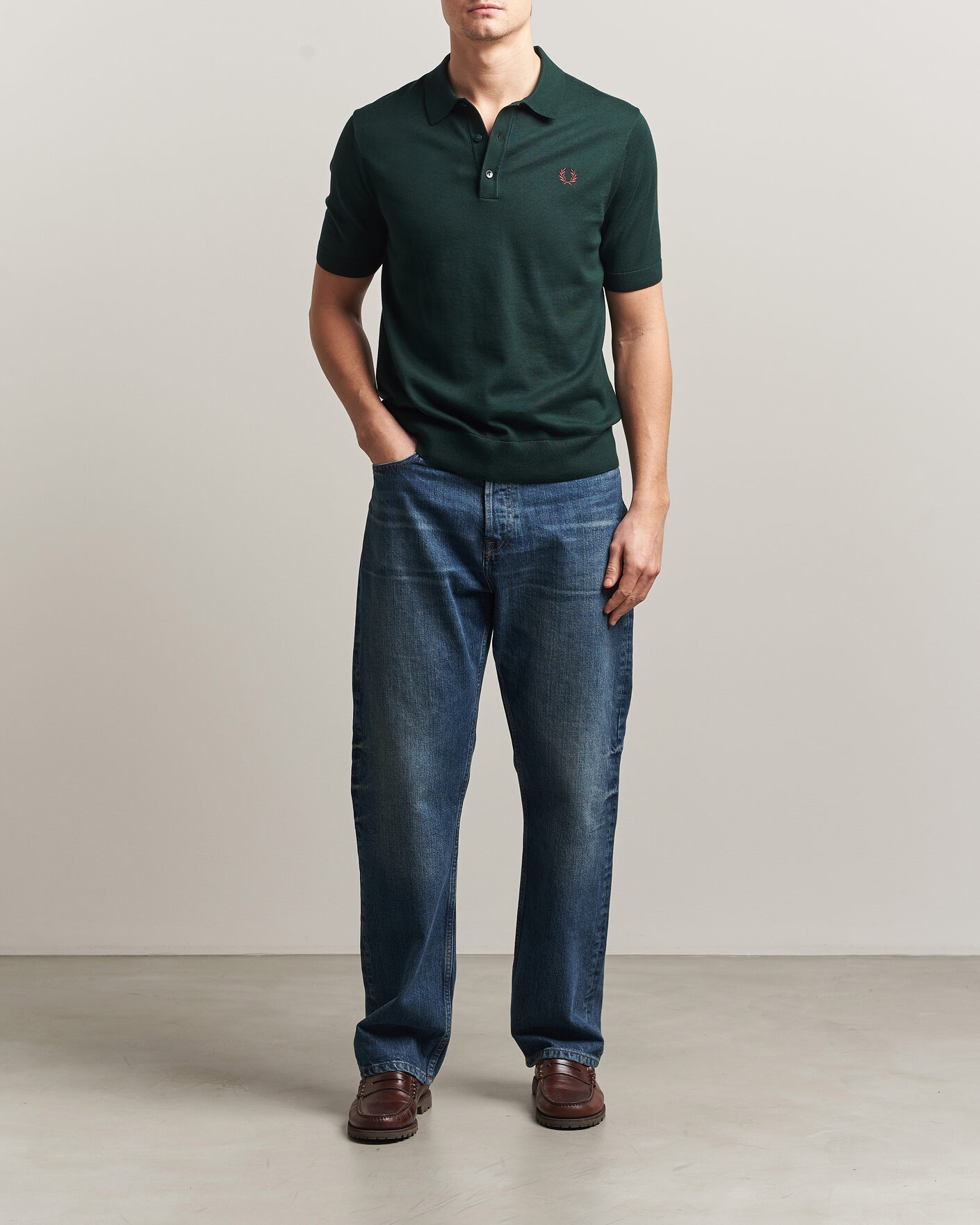 Herre | Pikéer | Fred Perry | Cotton Knitted Polo Grassroots Green