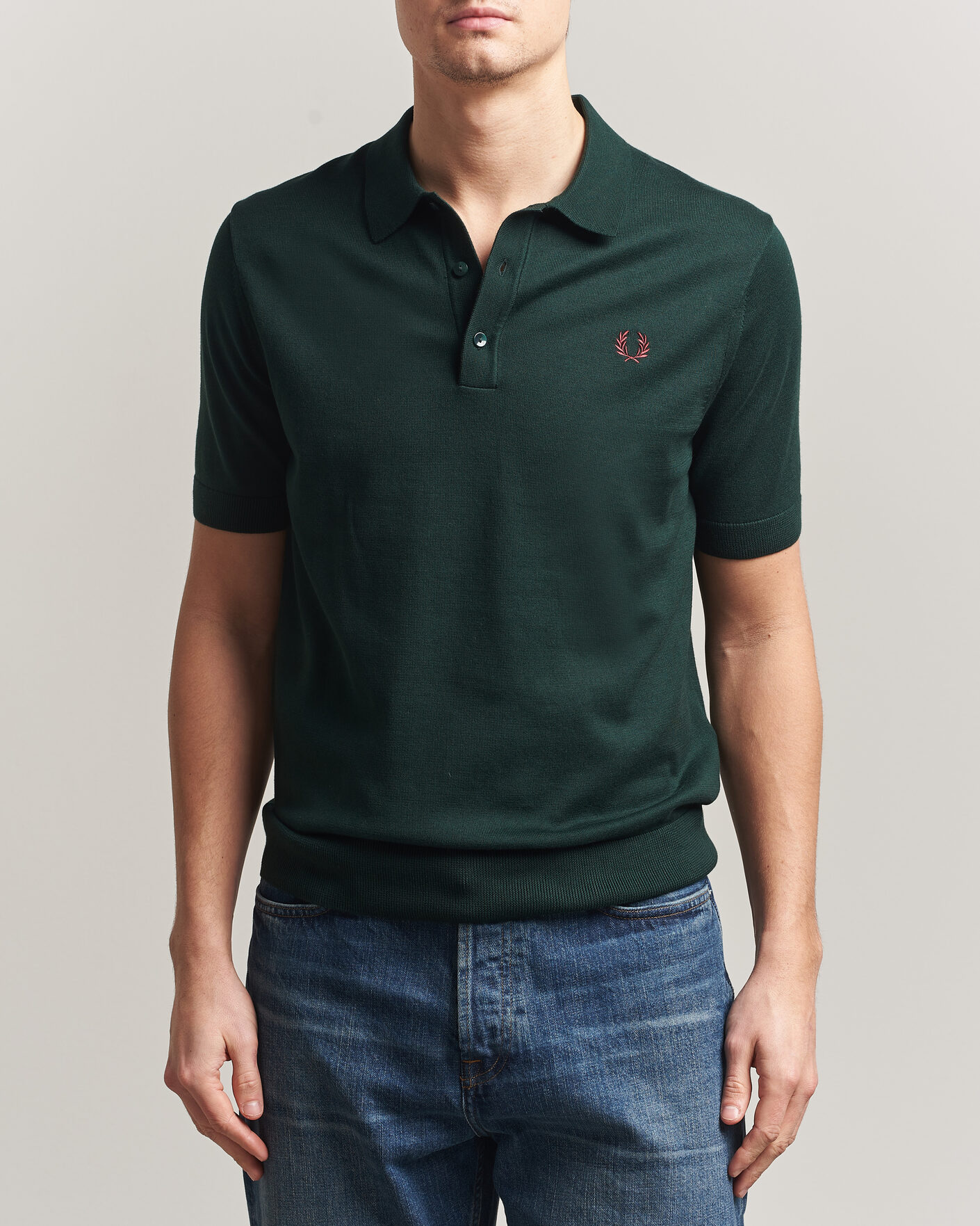 Herre | Pikéer | Fred Perry | Cotton Knitted Polo Grassroots Green