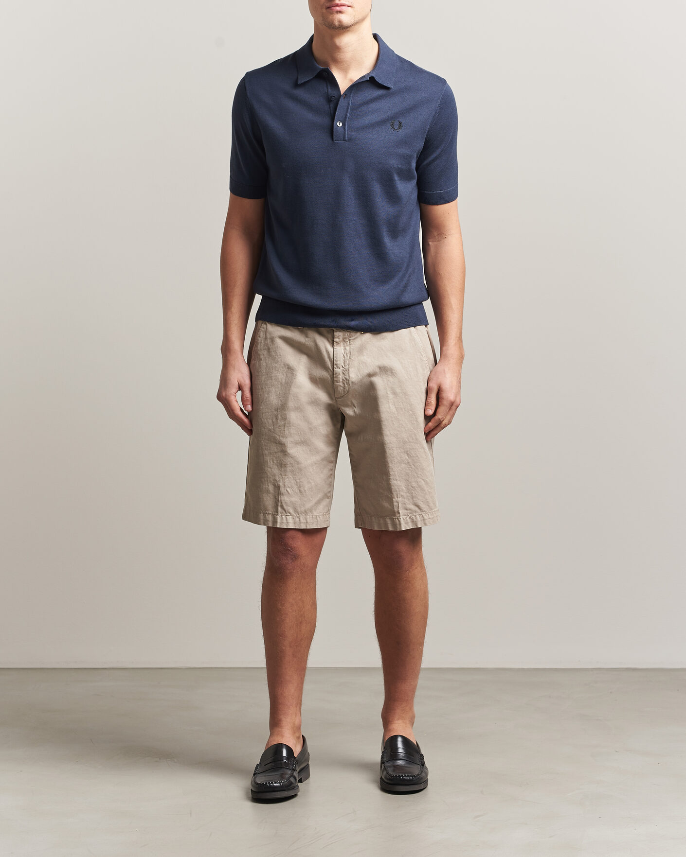 Herre | Pikéer | Fred Perry | Cotton Knitted Polo Dark Airforce